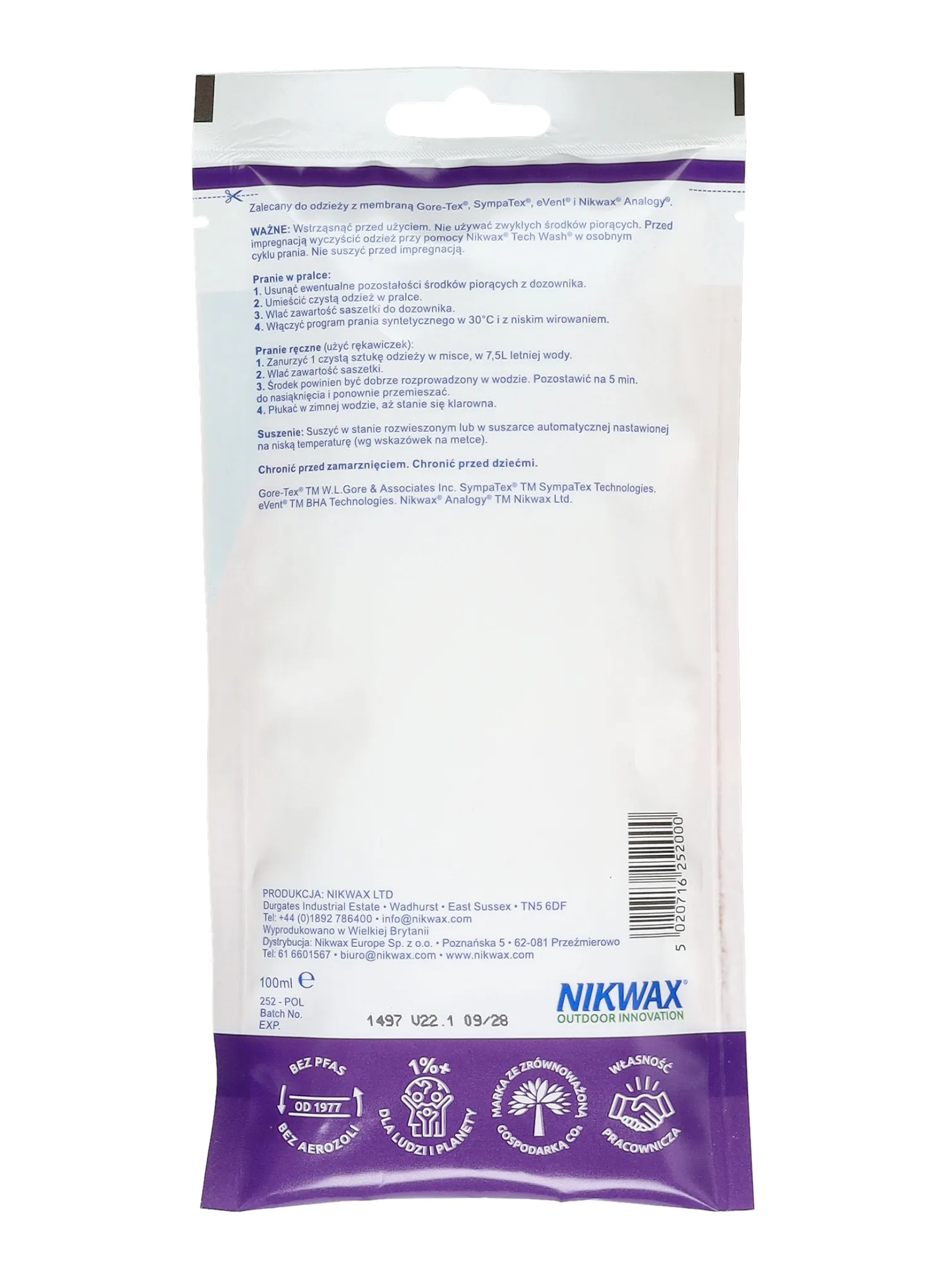 Impregnacija Nikwax TX Direct Wash In 100 ml