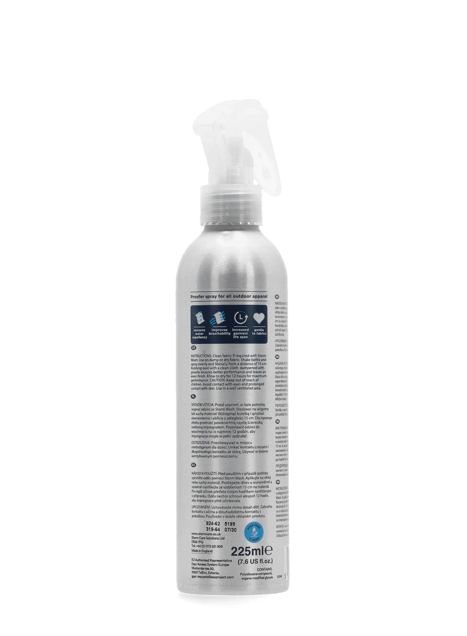 Impregnacijsko sredstvo Storm Apparel and Down Proofer Spray On Heat Cure 225 ml