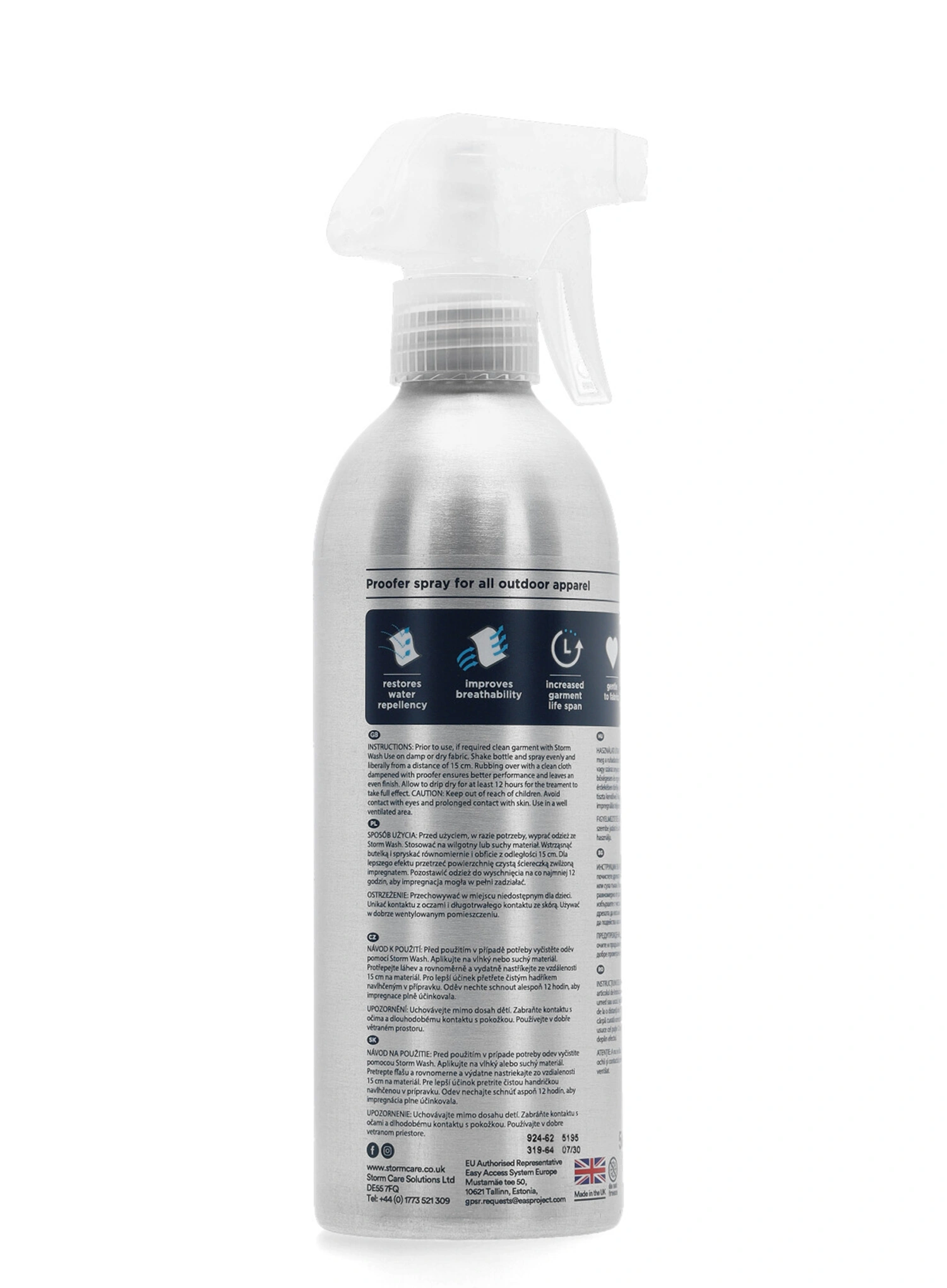 Impregnacijsko sredstvo Storm Apparel and Down Proofer Spray On Heat Cure 500 ml