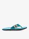 Ženske japonke Gumbies Islander Canvas Flip-Flops - turquoise swirls