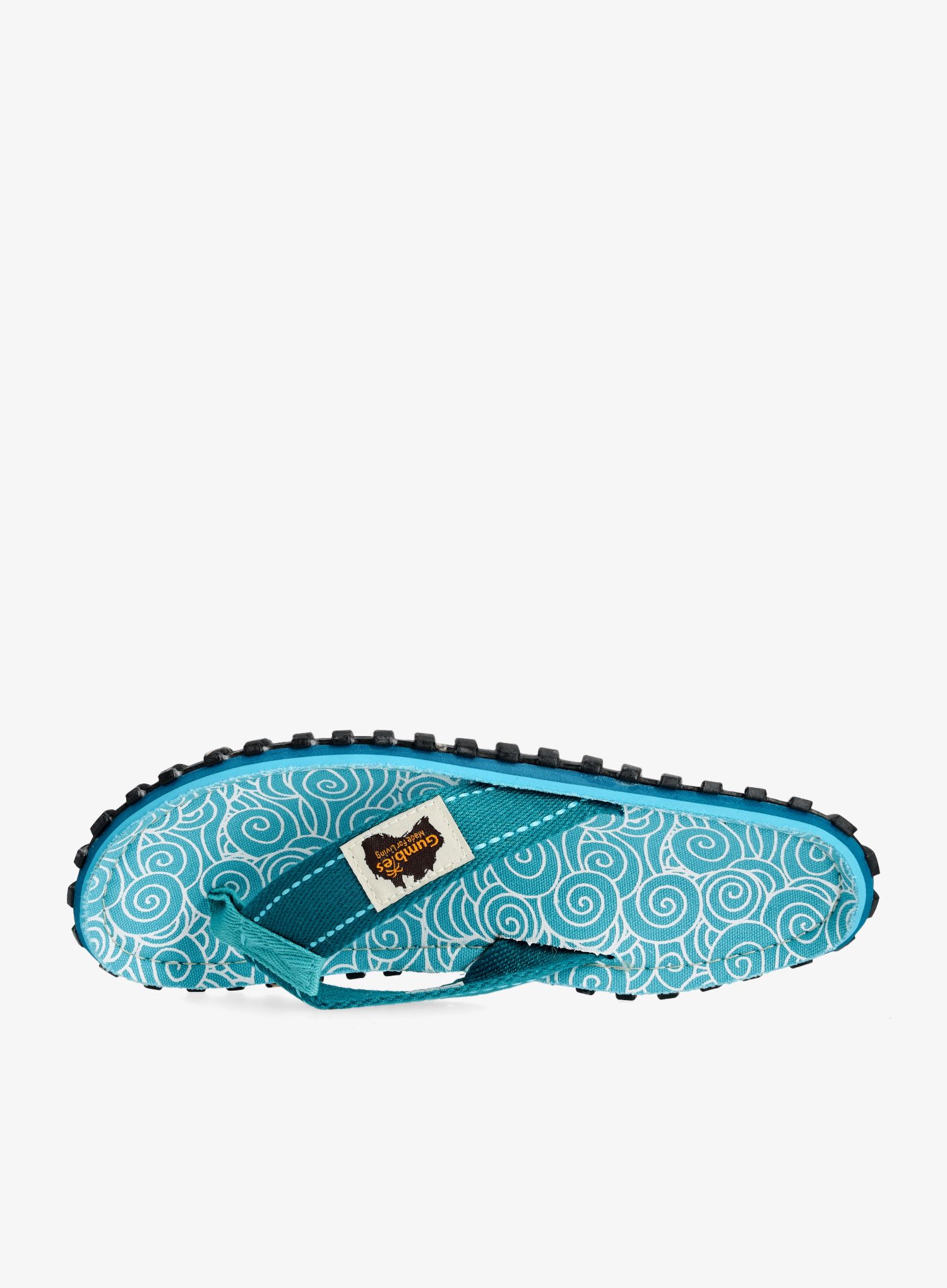 Ženske japonke Gumbies Islander Canvas Flip-Flops - turquoise swirls