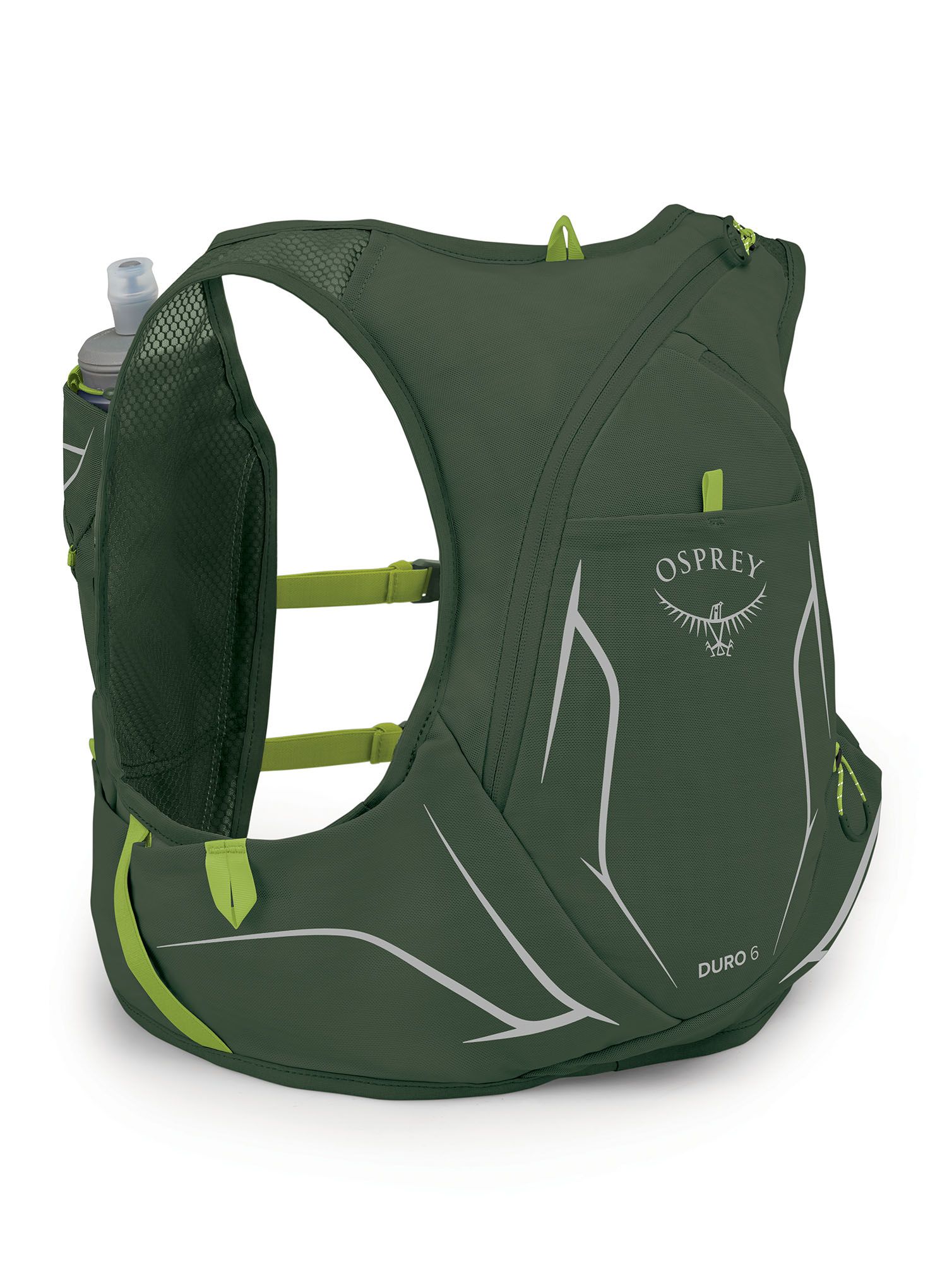 Tekaški brezrokavnik Osprey Duro 6 - seaweed green/limon