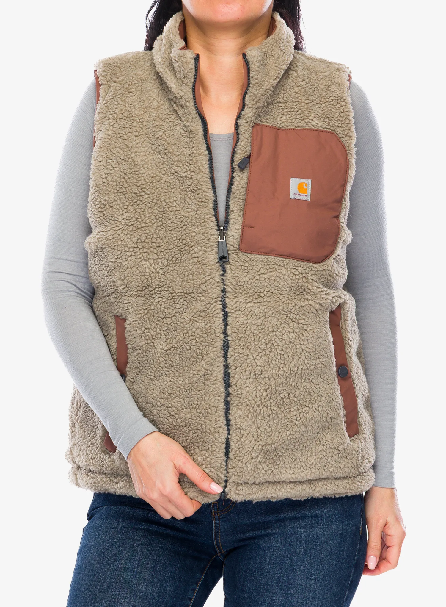 Ženski brezrokavnik Carhartt Relaxed Fit Montana Insulated Vest - nutmeg
