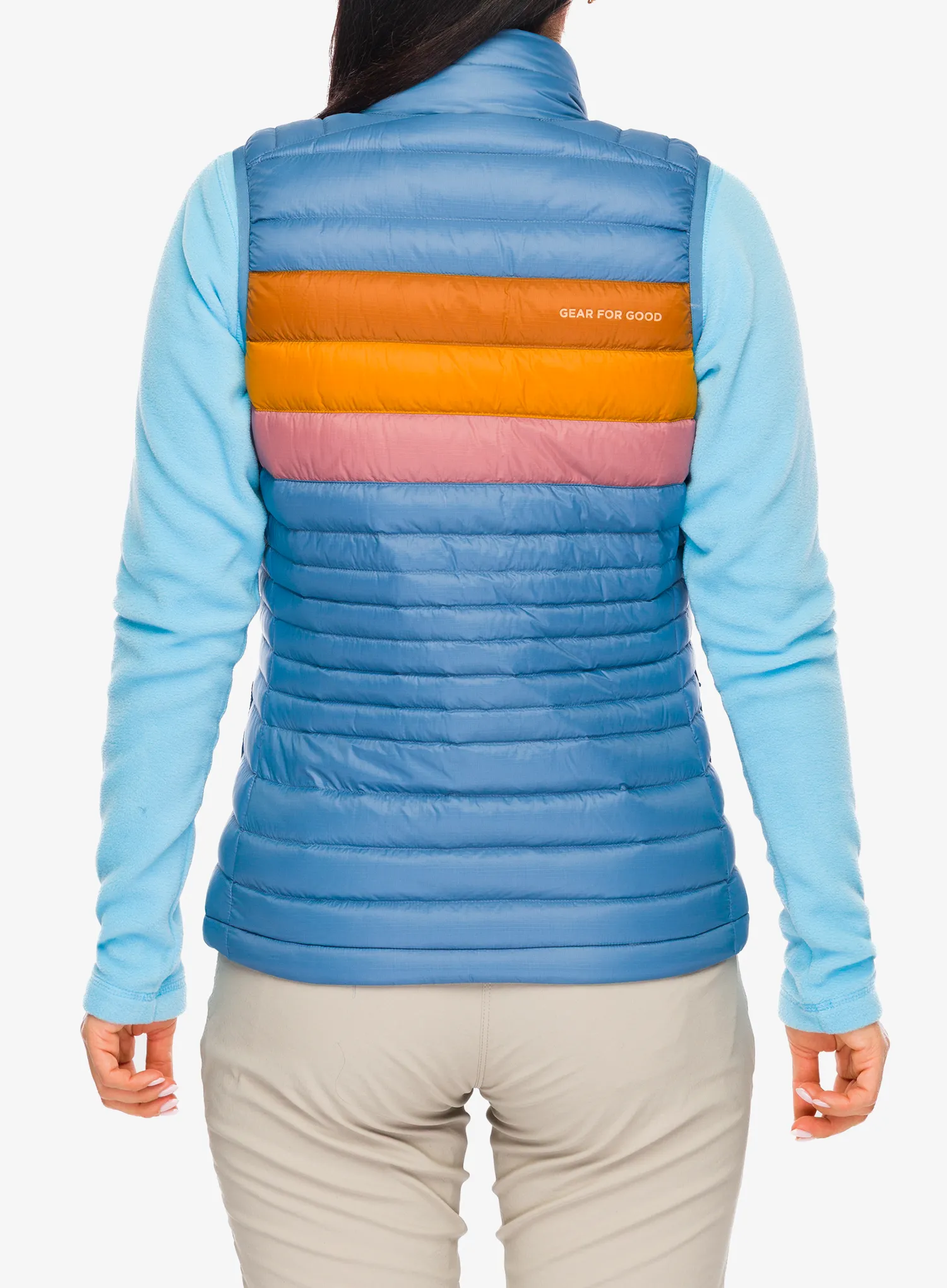 Ženski brezrokavnik Cotopaxi Fuego Down Vest - fjord stripes