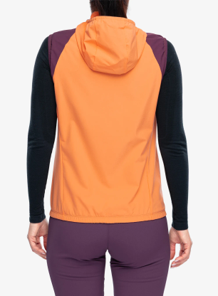 Ženski brezrokavnik Montura Rise Hooded Vest - melon/wine red