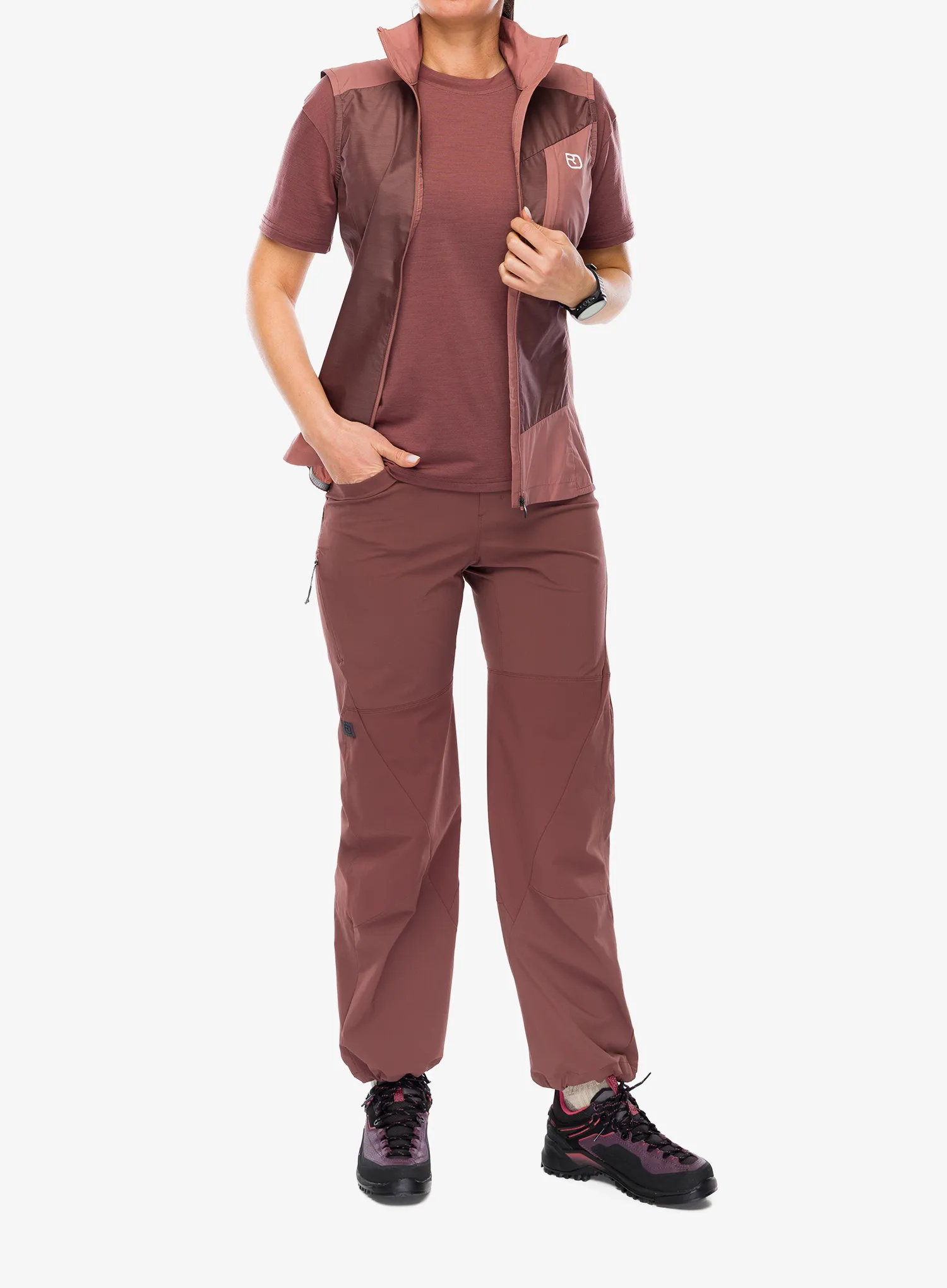 Ženski brezrokavnik Ortovox Trace Windbreaker Vest - chestnut