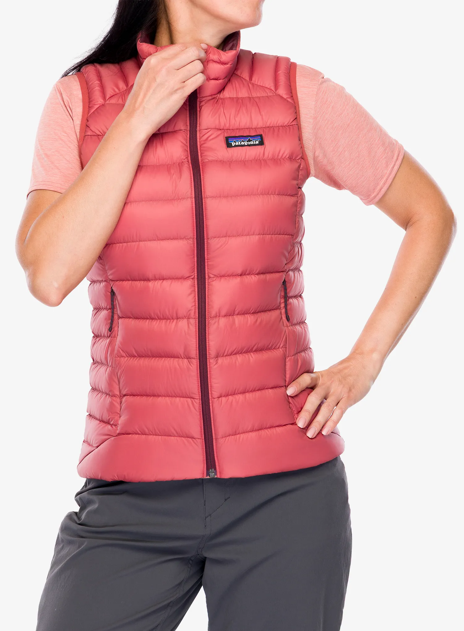 Ženski brezrokavnik Patagonia Down Sweater Vest - potters red