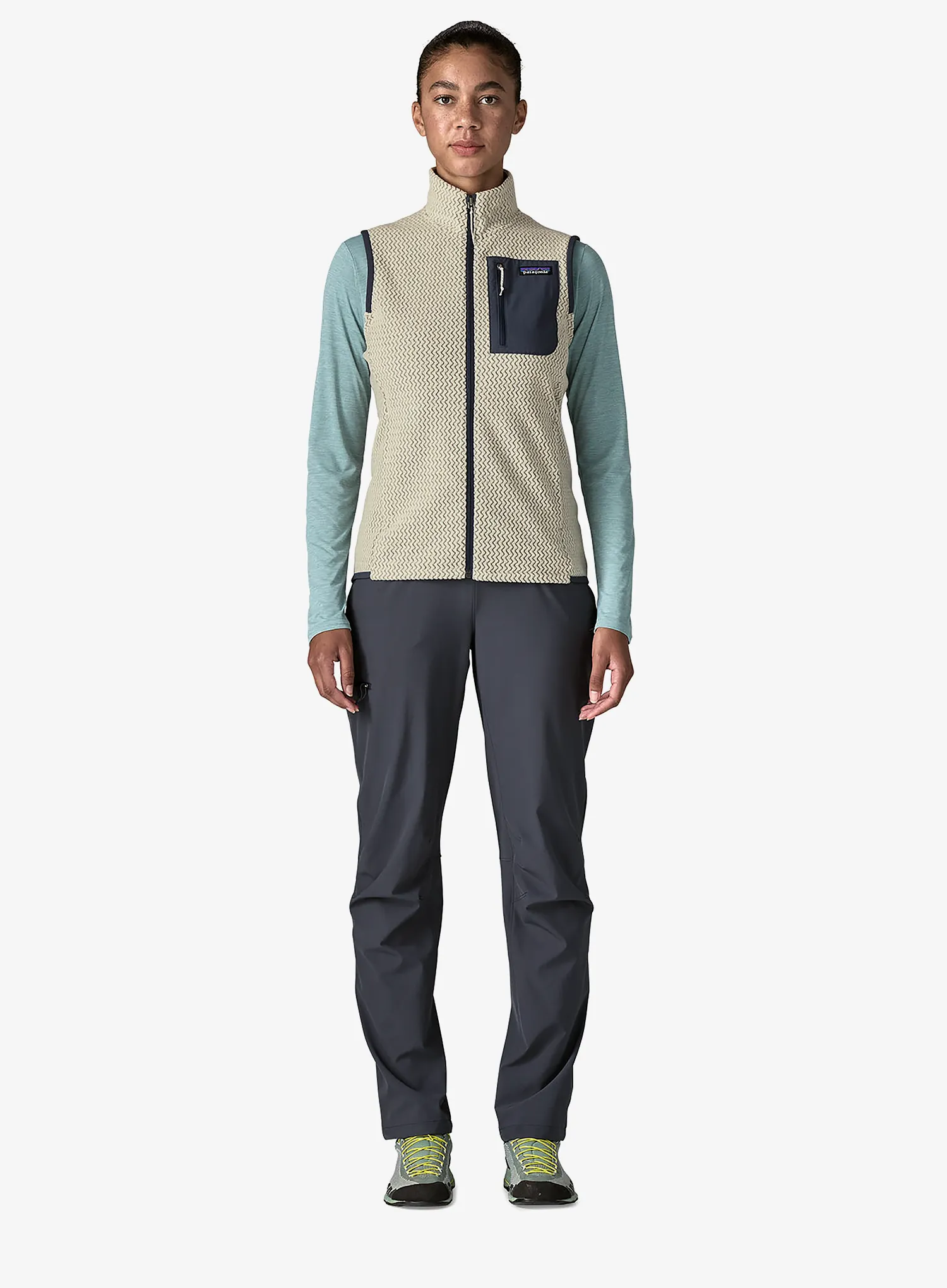 Ženski brezrokavnik Patagonia R1 Air Vest - wool white
