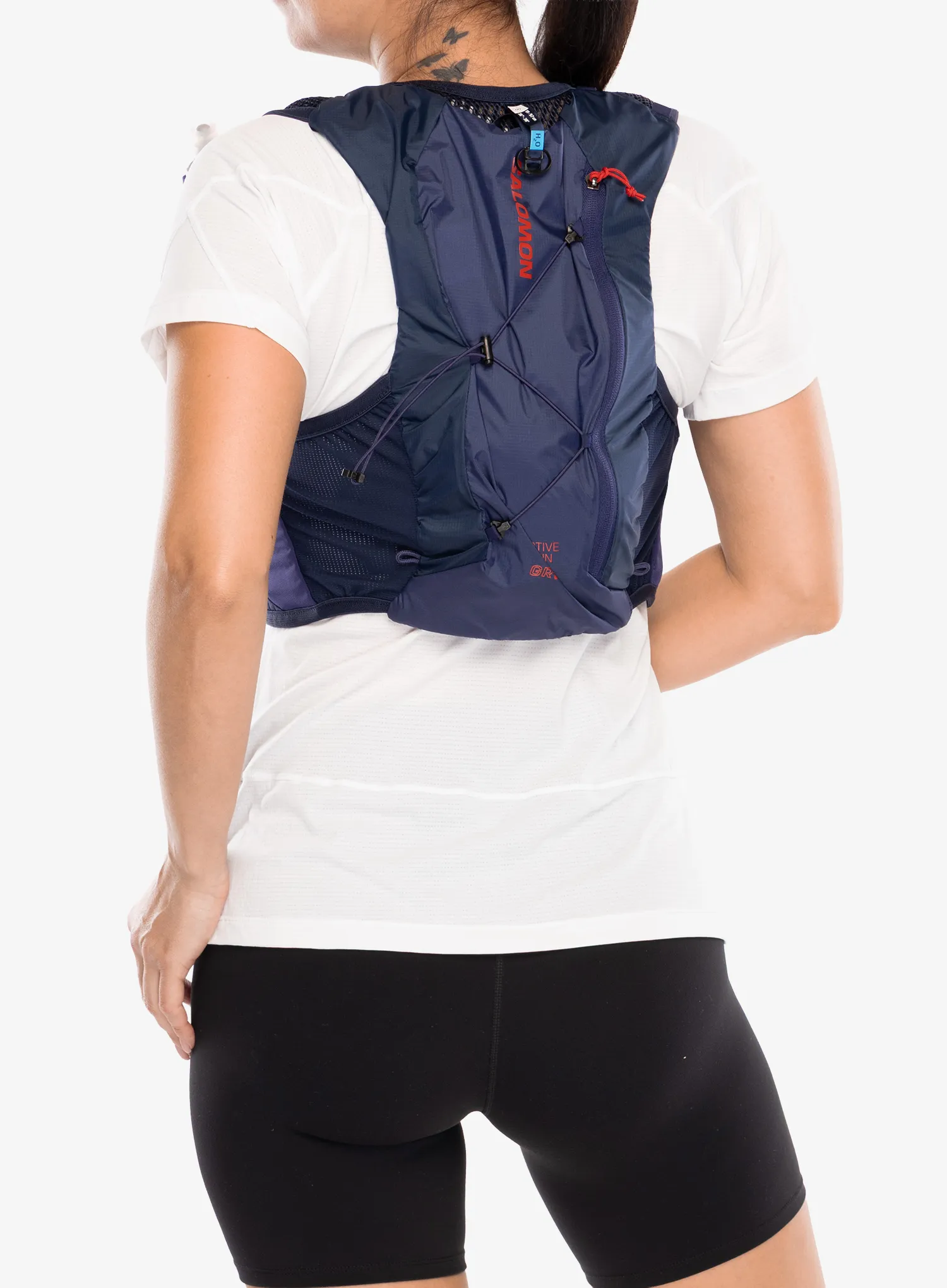 Tekaški brezrokavnik Salomon Active Skin 4 Grvl Set - maritime blue/ast