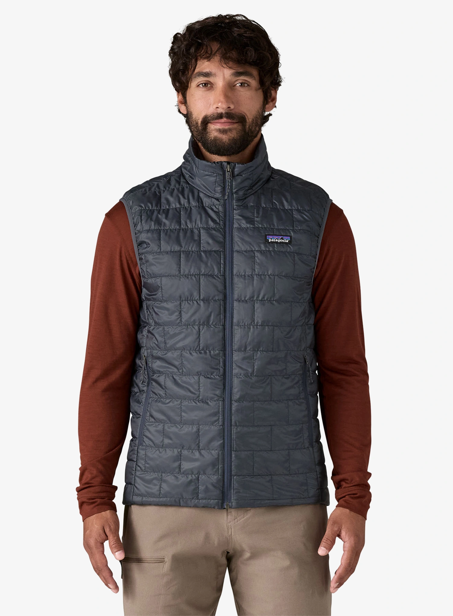 Podložen brezrokavnik Patagonia Nano Puff Vest - smolder blue