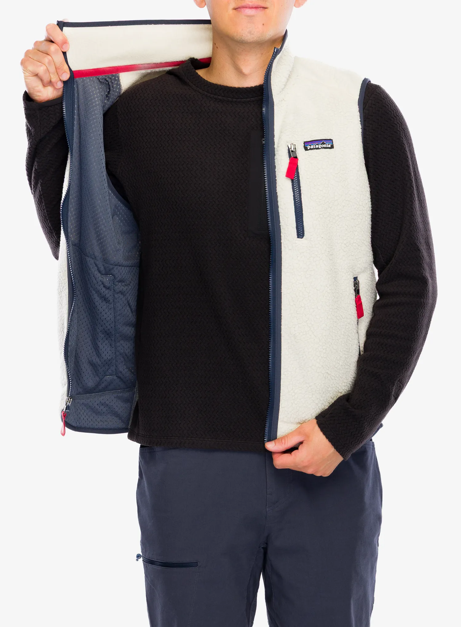 Brezrokavnik Patagonia Retro Pile Vest - pelican/smolder blue