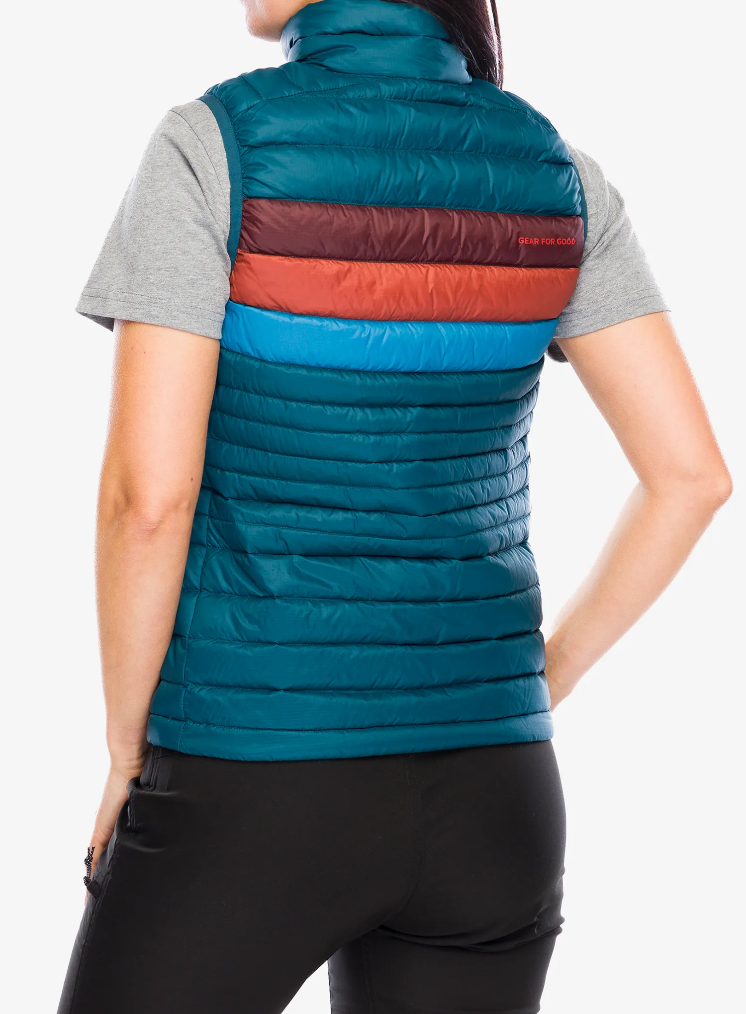 Ženski brezrokavnik Cotopaxi Fuego Down Vest - abyss stripes