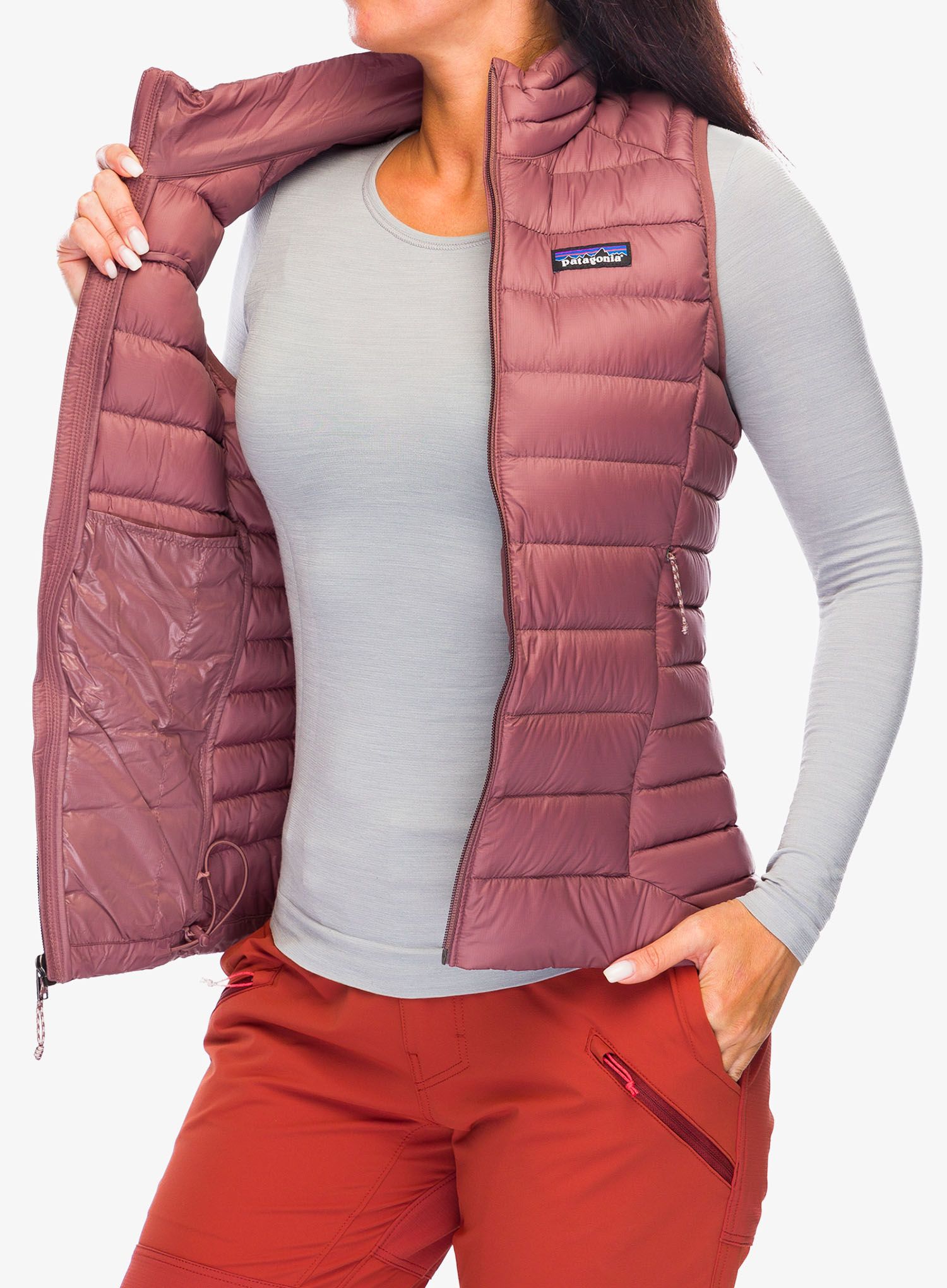 Ženski brezrokavnik Patagonia Down Sweater Vest - dulse mauve