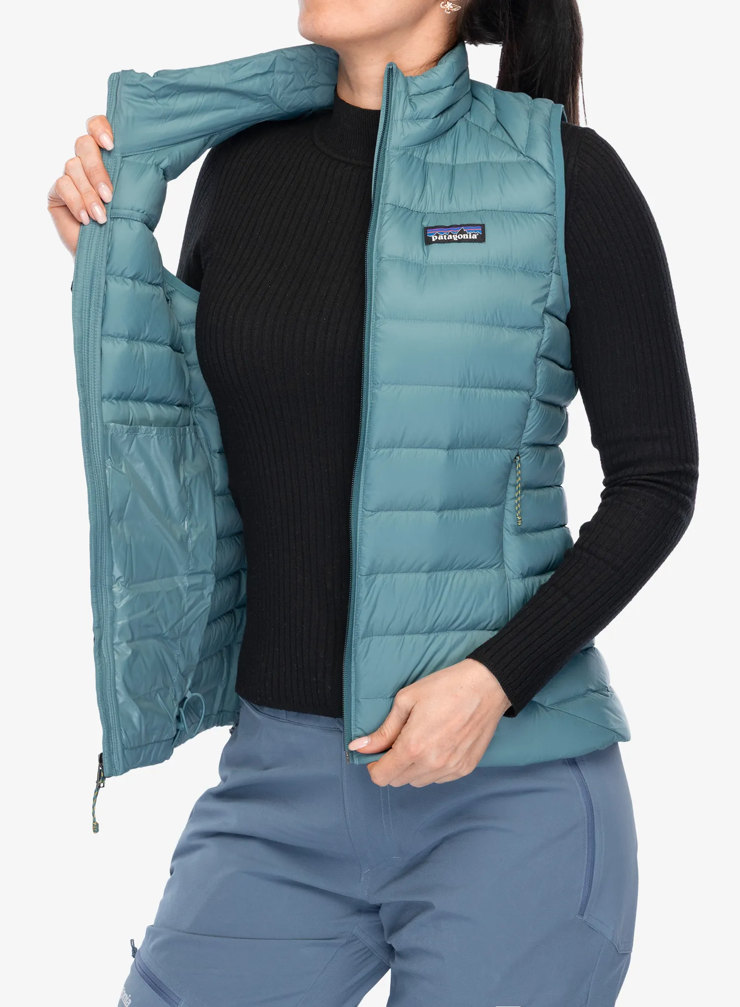 Ženski brezrokavnik Patagonia Down Sweater Vest - wetland blue