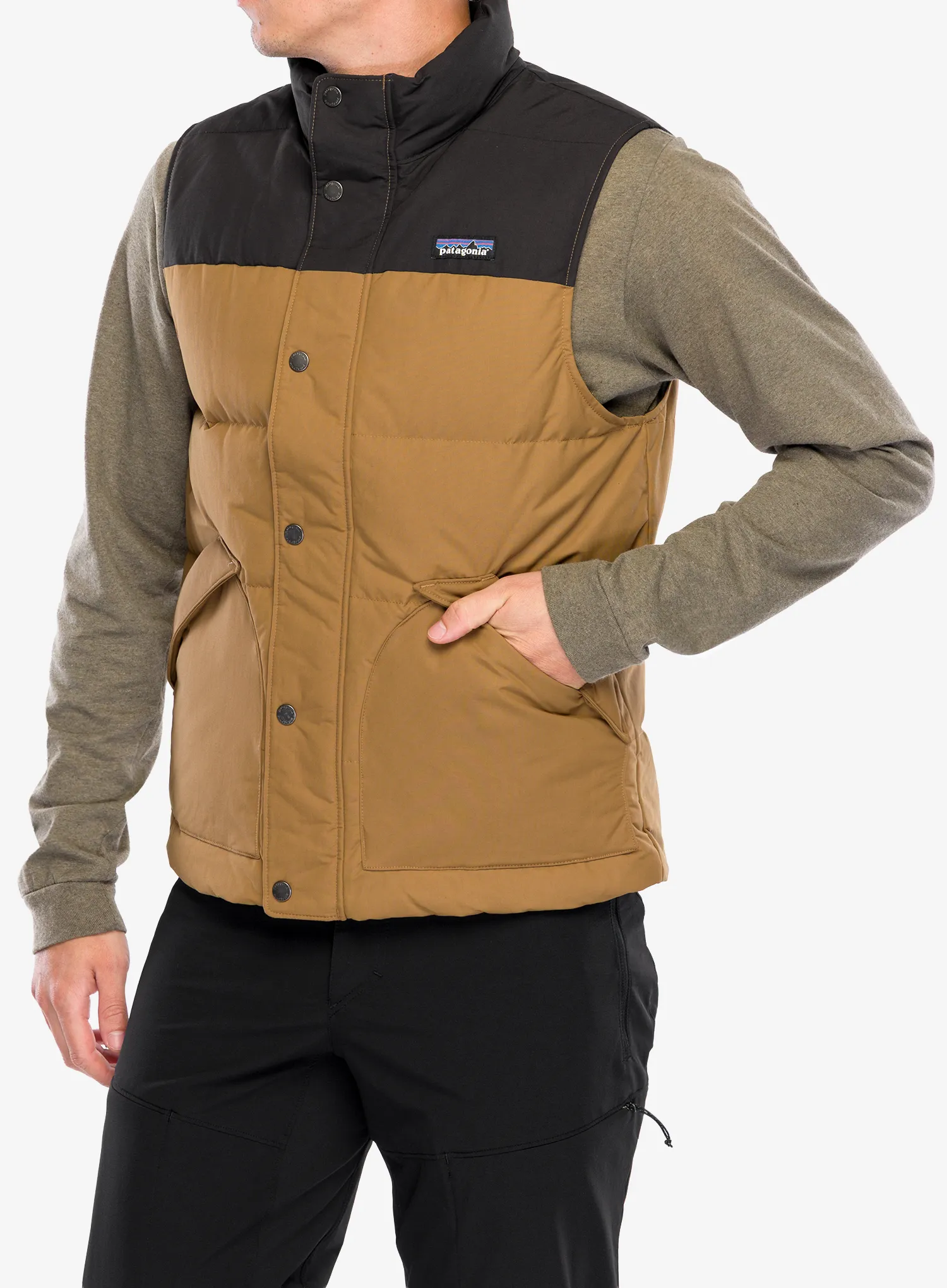 Puhasti brezrokavnik Patagonia Downdrift Vest - coriander brown