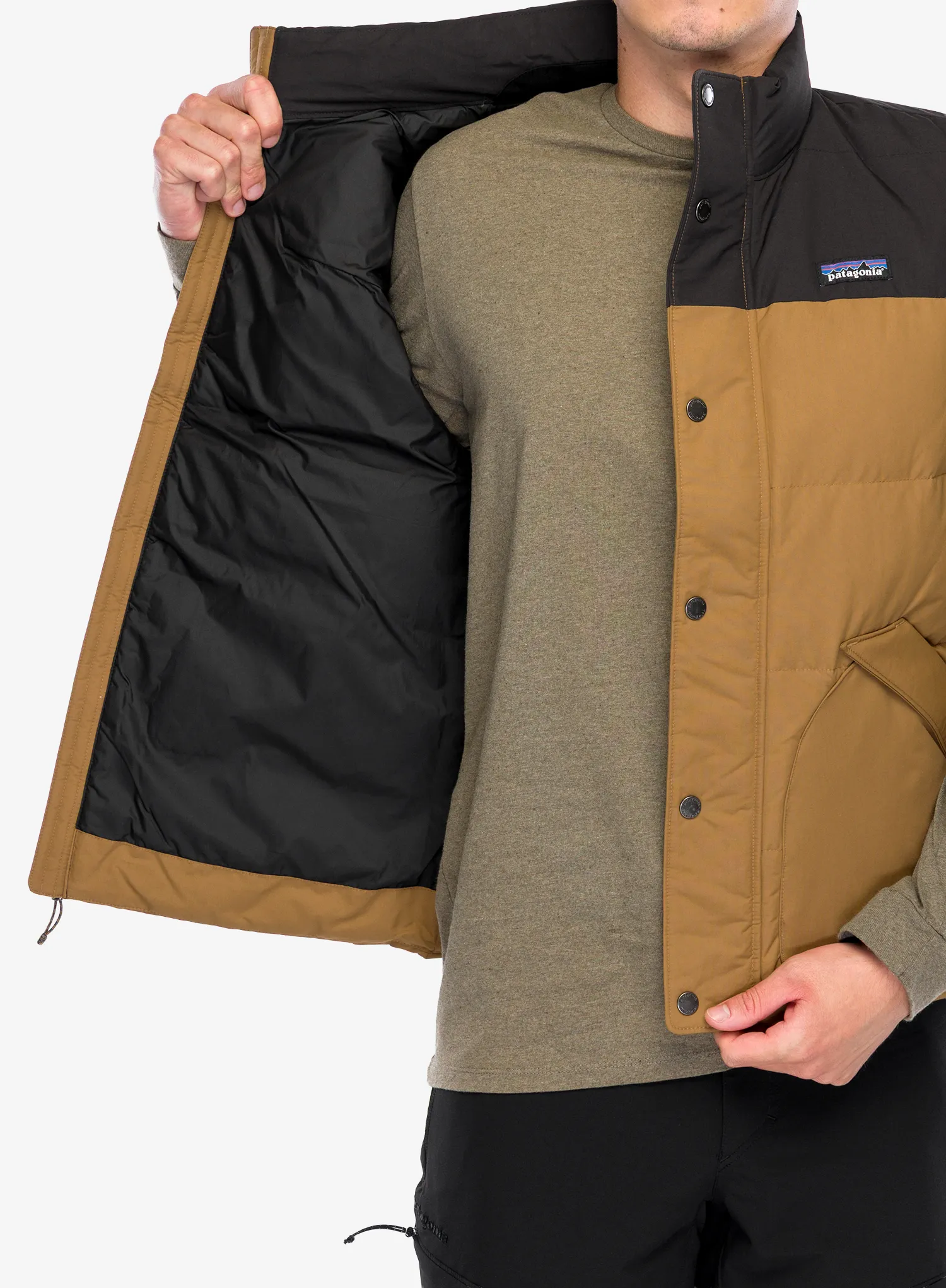 Puhasti brezrokavnik Patagonia Downdrift Vest - coriander brown