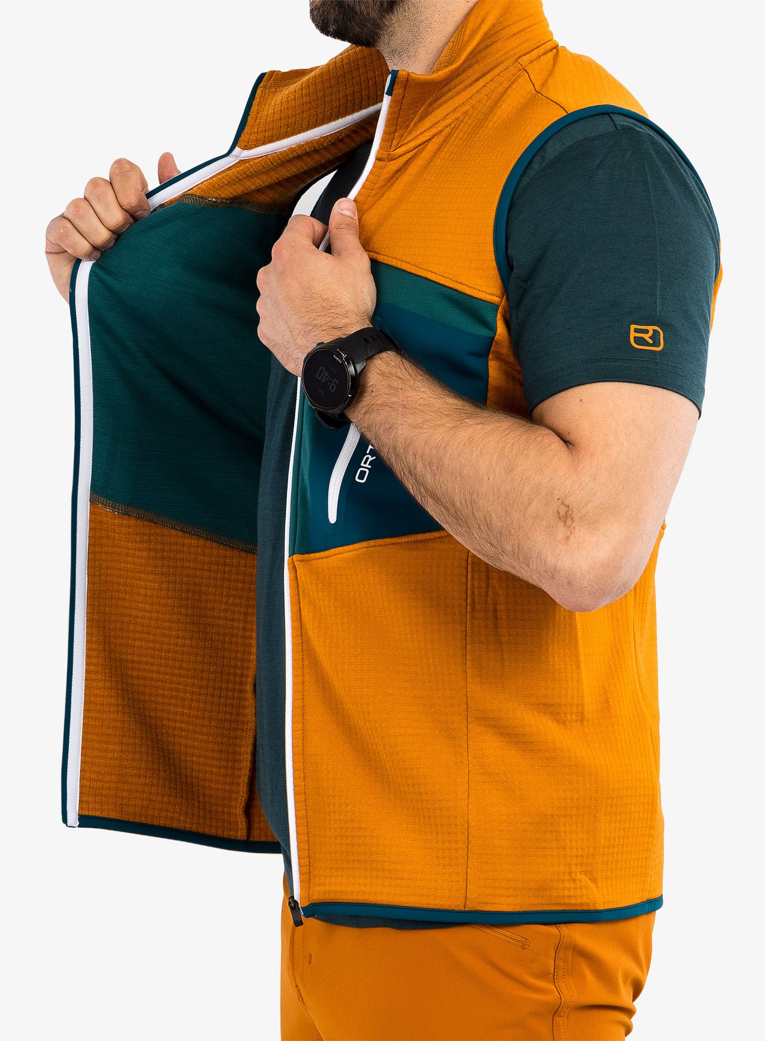 Moški brezrokavnik Ortovox Fleece Grid Vest - sly fox