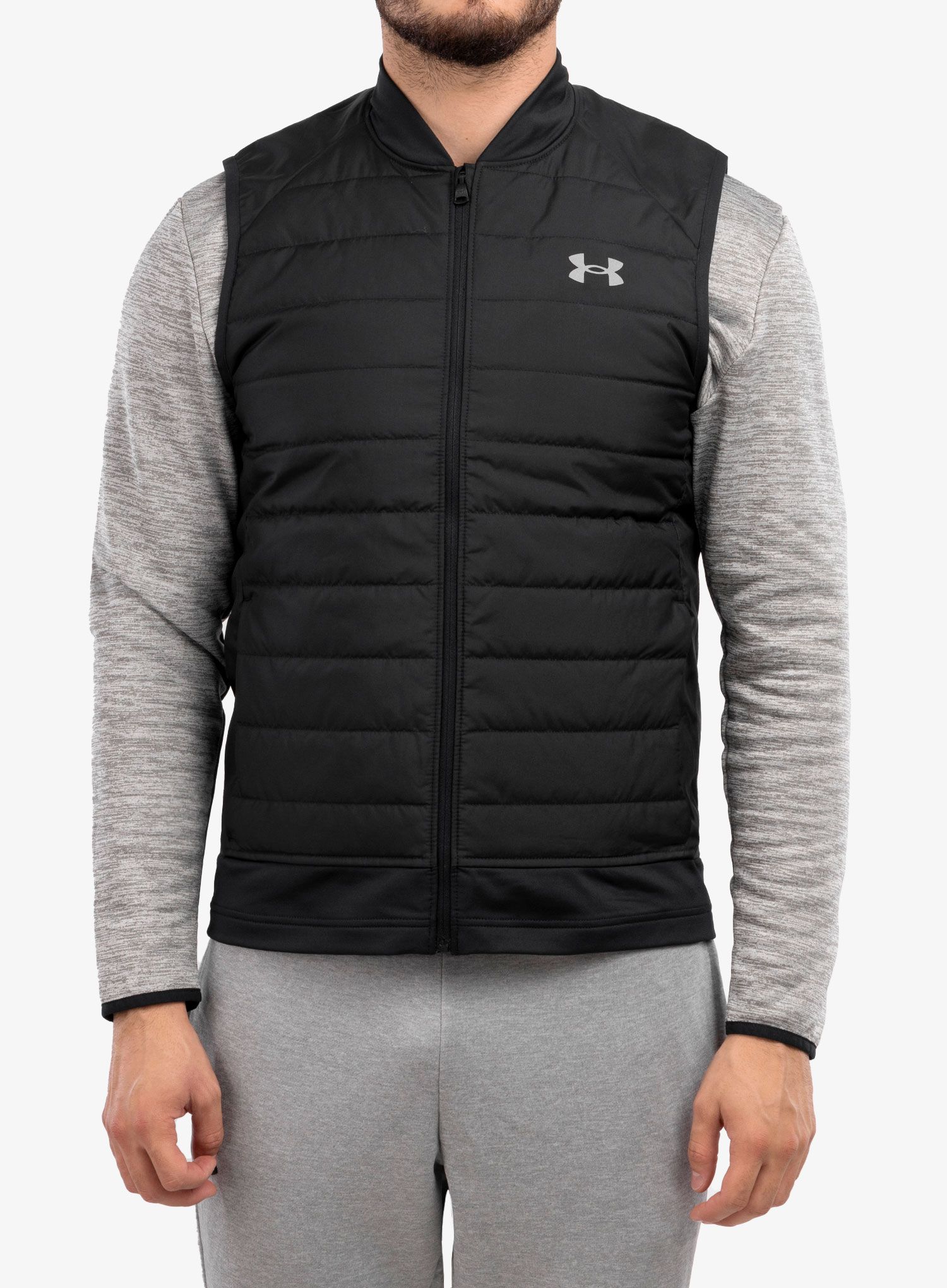 Moški brezrokavnik Under Armour Run Insulate Vest - black/reflective