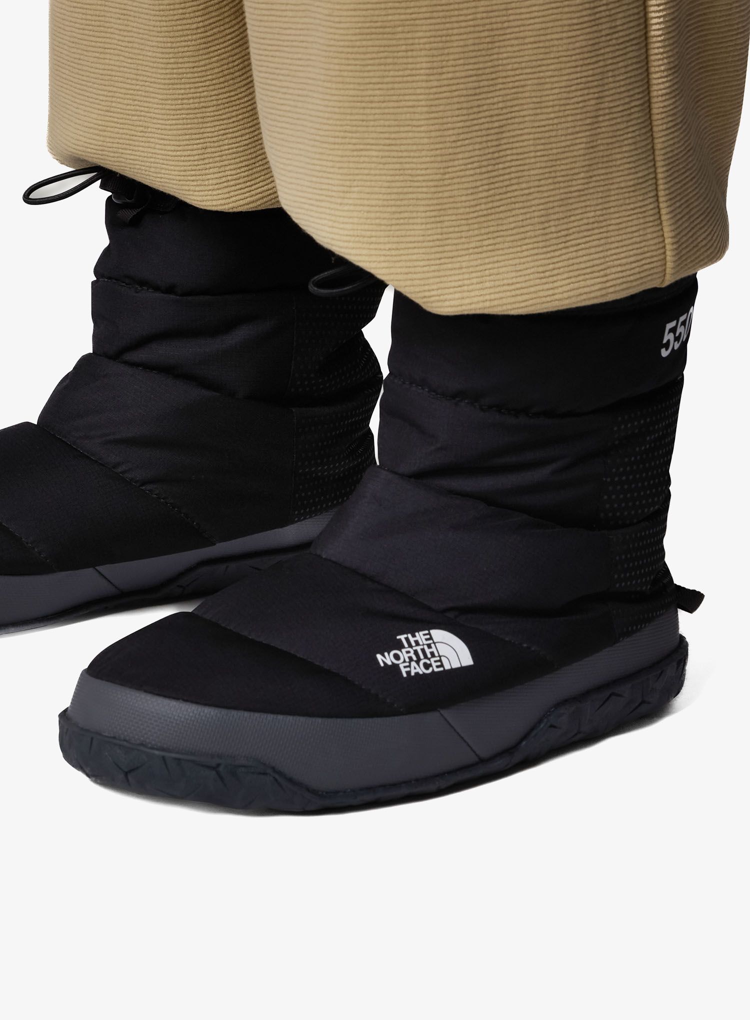 Ženski puhasti copati The North Face Nuptse Apres Bootie - tnf black/asphalt grey