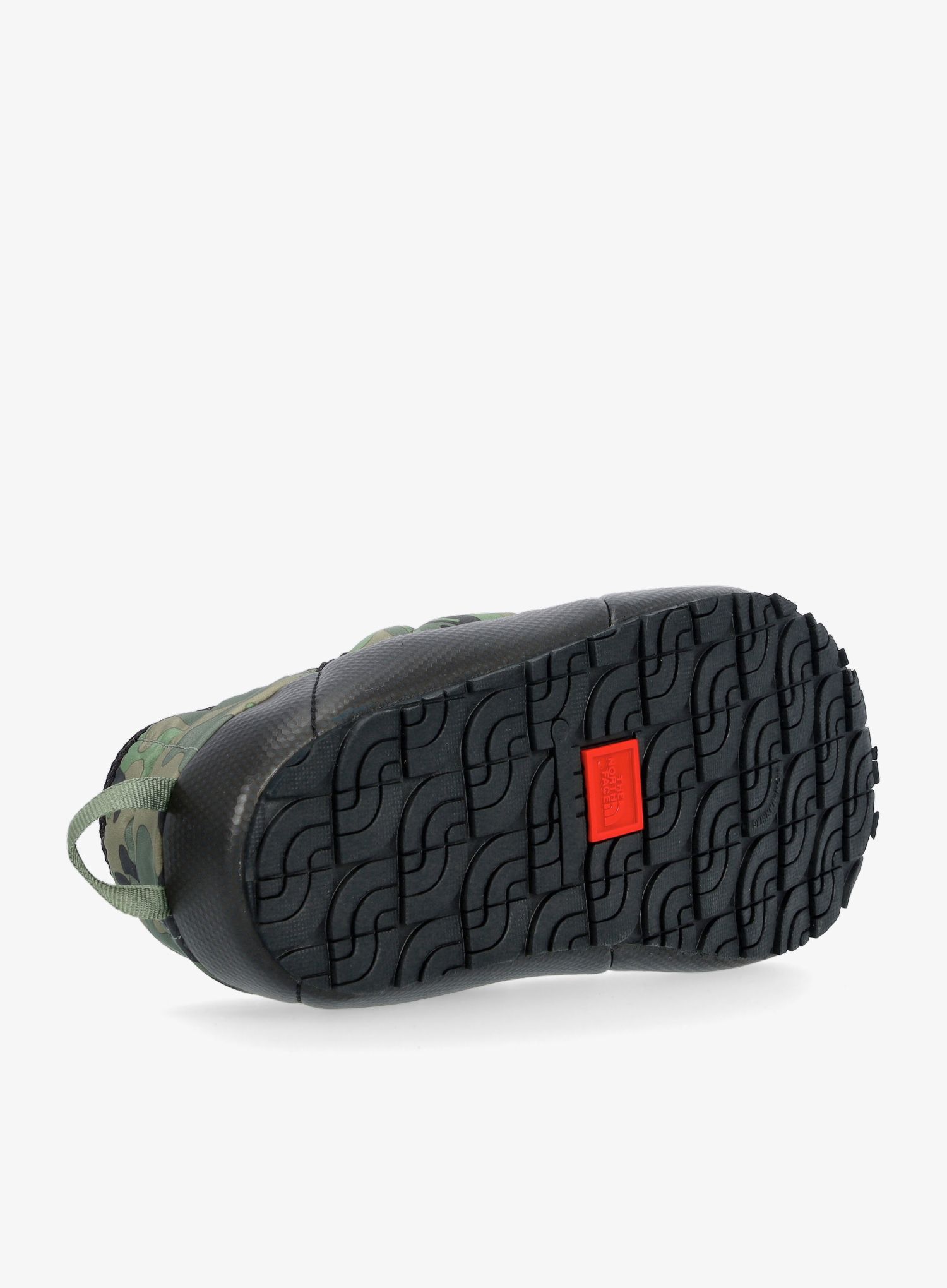 Podloženi copati The North Face ThermoBall Traction Mule V - thyme brushwood camo/thyme