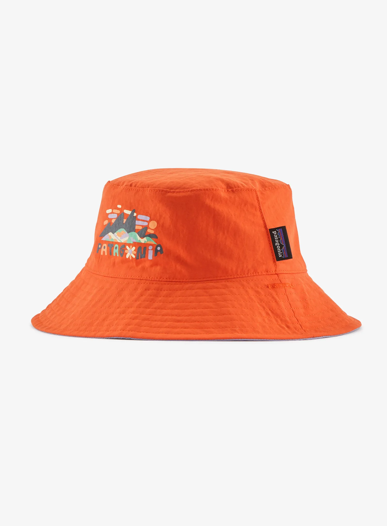 Otroški klobuk Patagonia Baby Sun Bucket Hat - fitz roy superbloom/orange