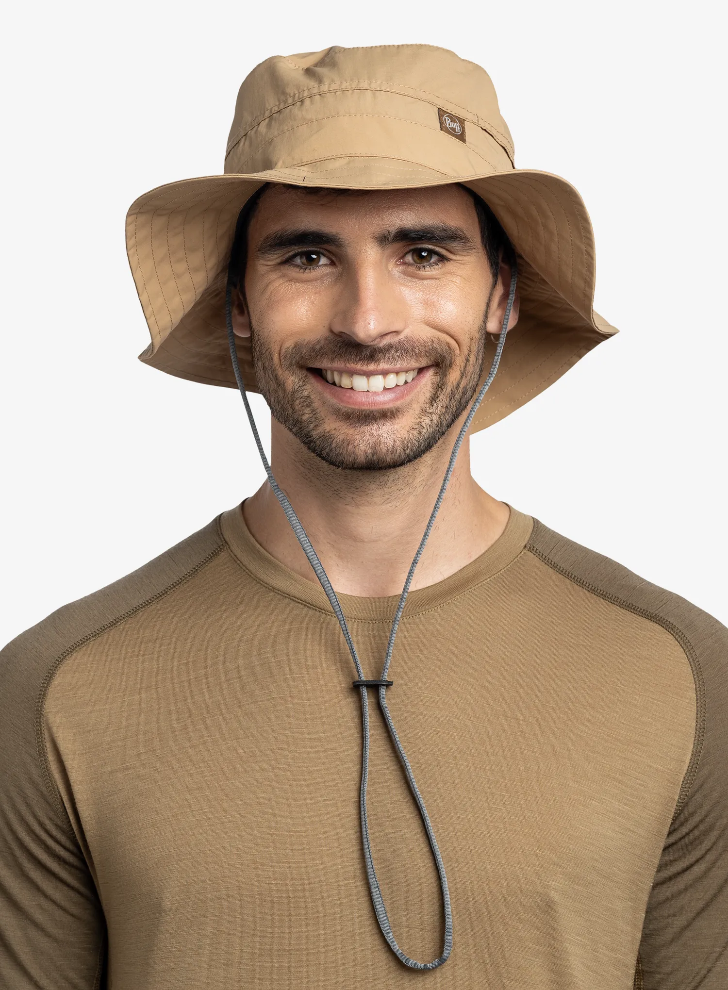 Pohodniški klobuk Buff Explore Booney Hat - solid fawn