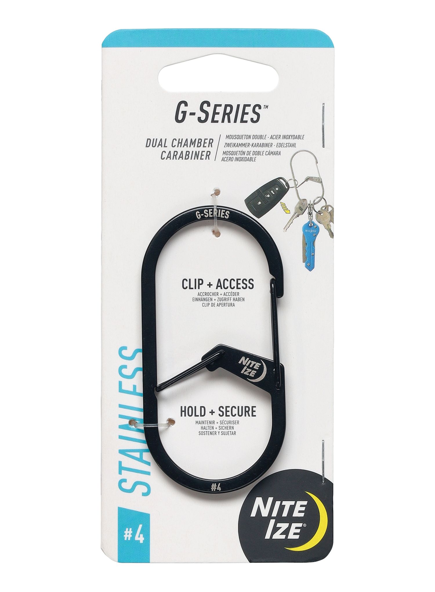 Vponka Nite Ize G-Series Dual Chamber Carabiner 4 - black