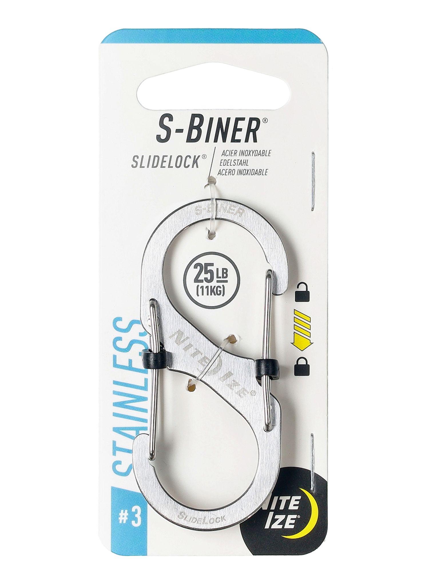 Vponka Nite Ize S-Biner SlideLock Stainless Steel 3 - stainless
