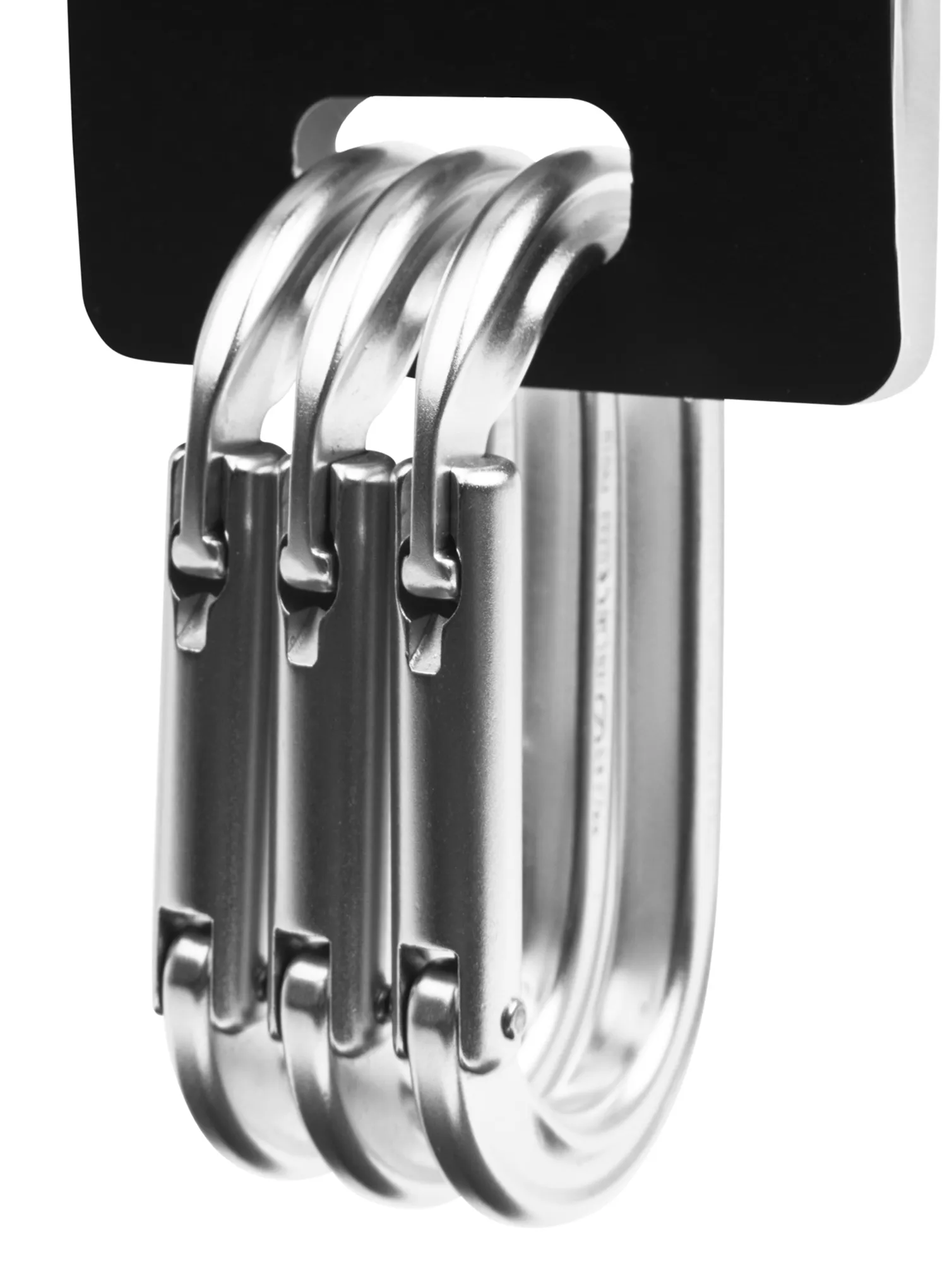 Vponke Black Diamond Oval Keylock Carabiner 3-Pack - polished