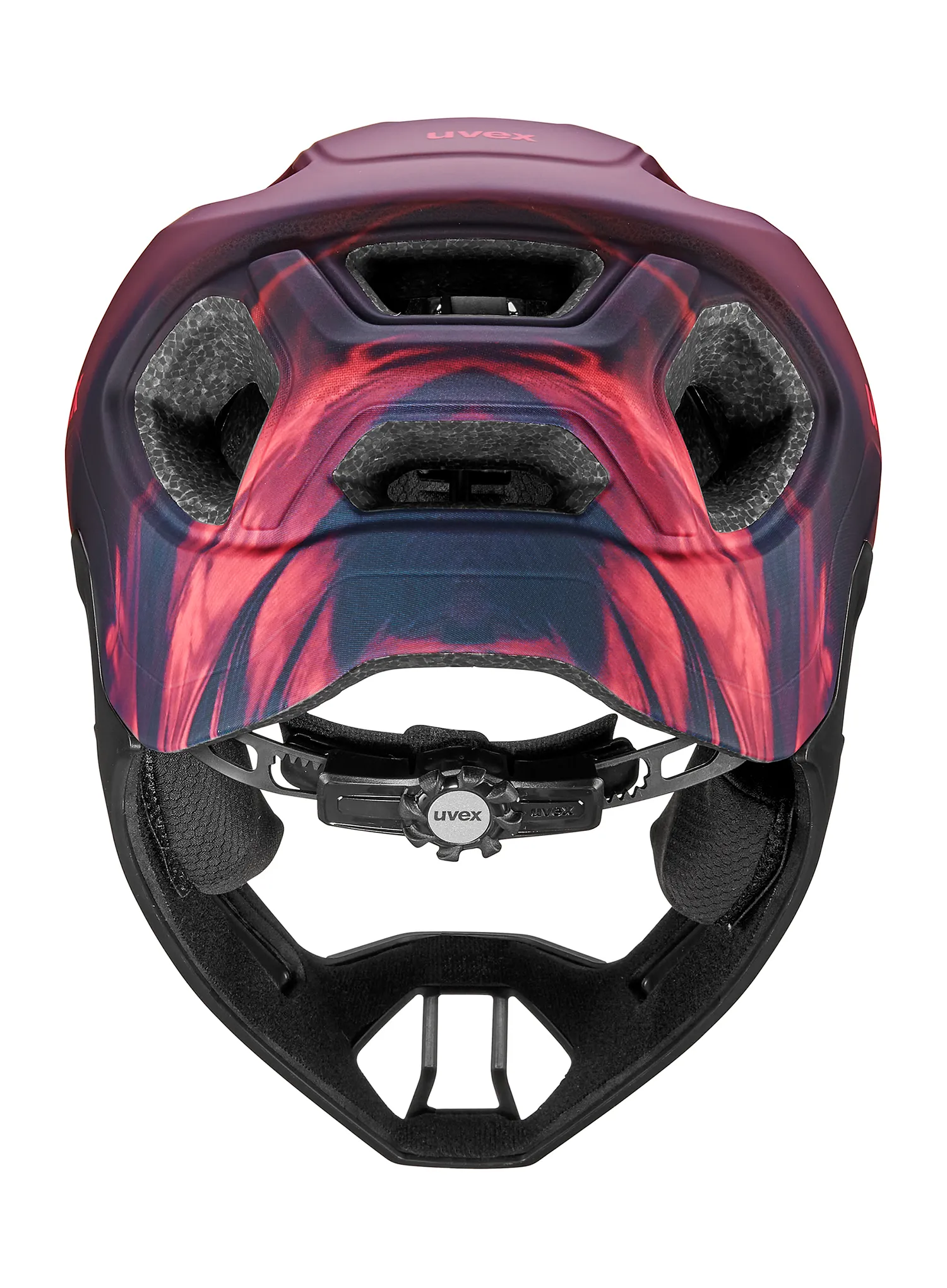 Otroška čelada Uvex React Jr. Fullface - cranberry matt