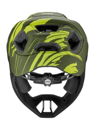 Otroška čelada Uvex React Jr. Fullface - dark olive matt