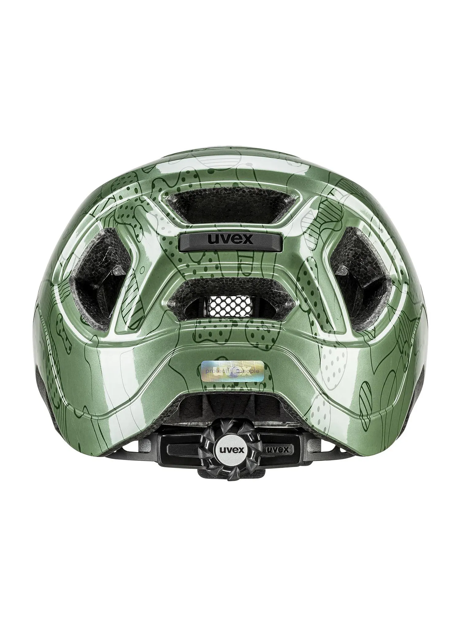 Kolesarska čelada za otroke Uvex React JR. - moss green altimeter