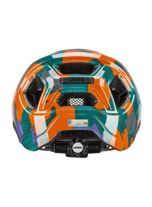 Kolesarska čelada za otroke Uvex React JR. - papaya camo