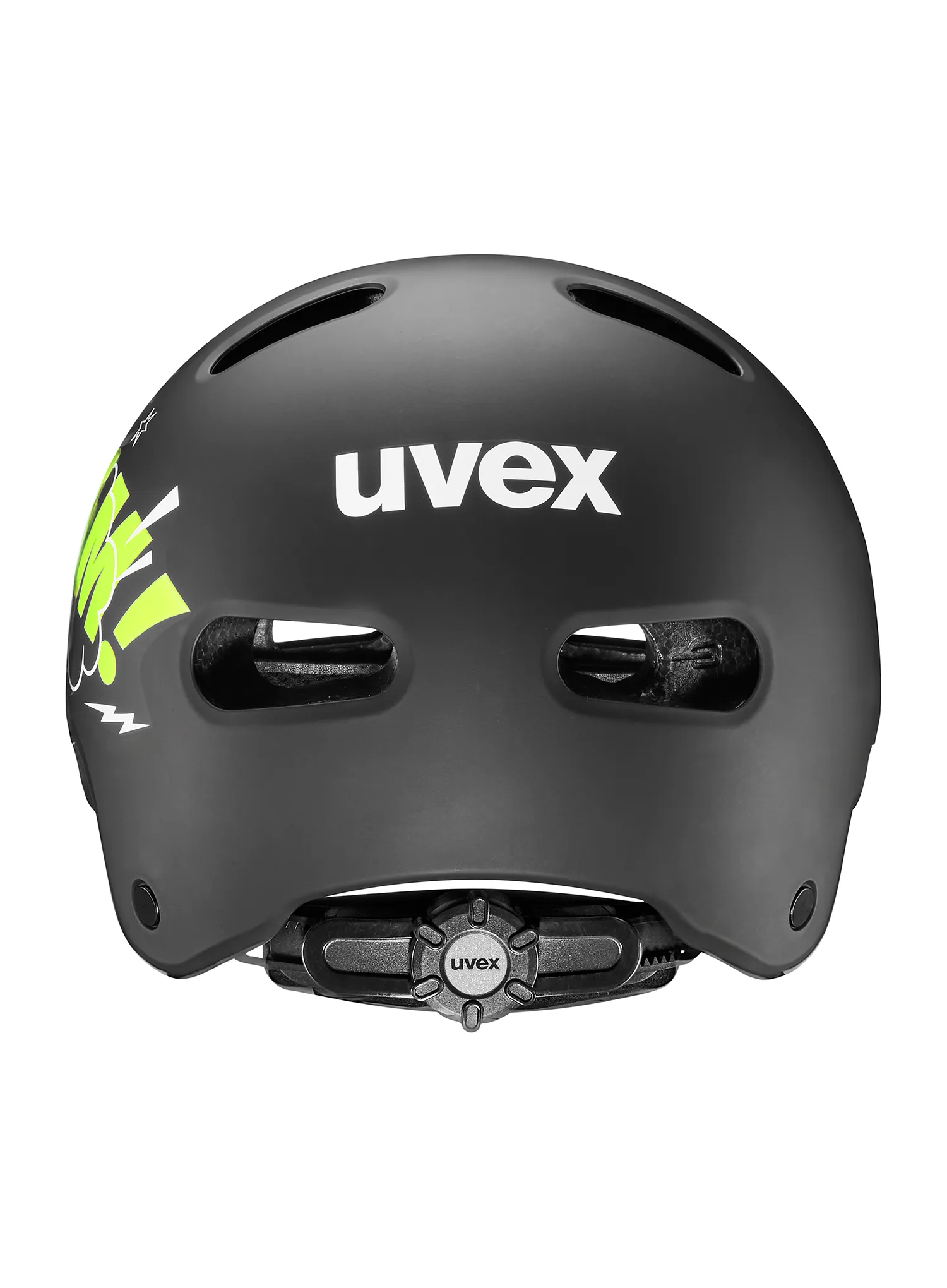 Kolesarska čelada za otroke Uvex Kid 4 Style - bam black/lime matt