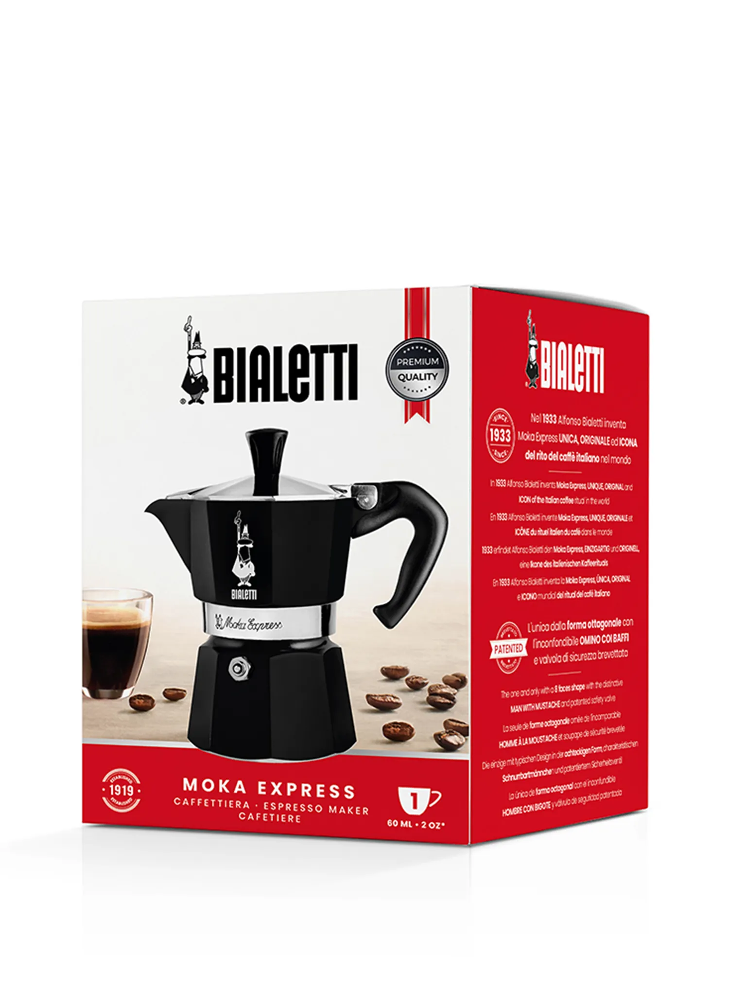 Kavomat Bialetti Moka Express 1TZ - black