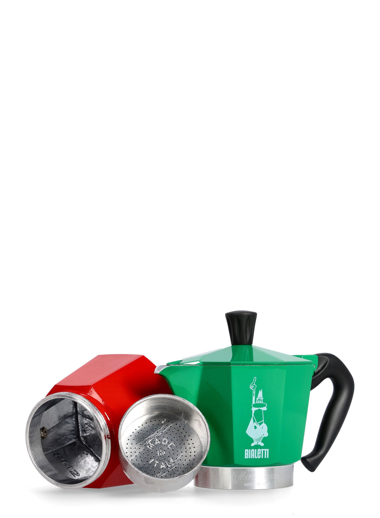 Kavomat Bialetti Moka Express Italia 3TZ - red/grn
