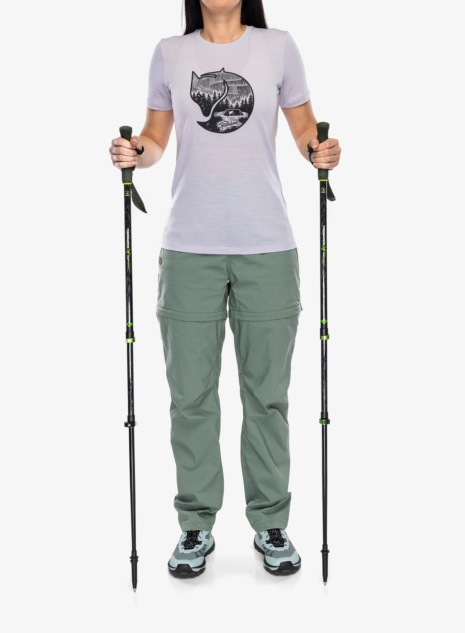 Karbonske palice Komperdell Carbon EVO Zero - green