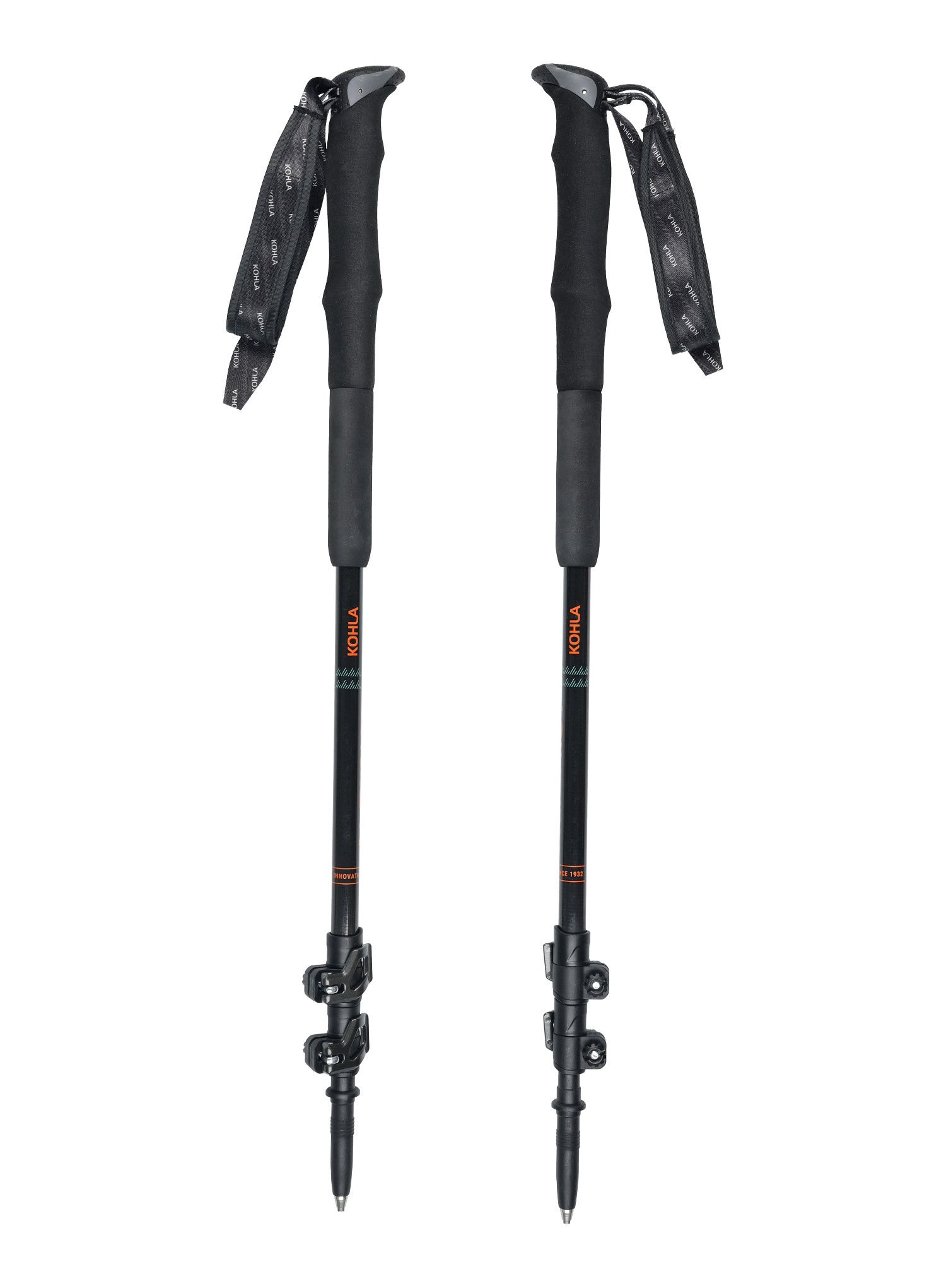 Pohodniške palice Kohla Alpinist - black/orange