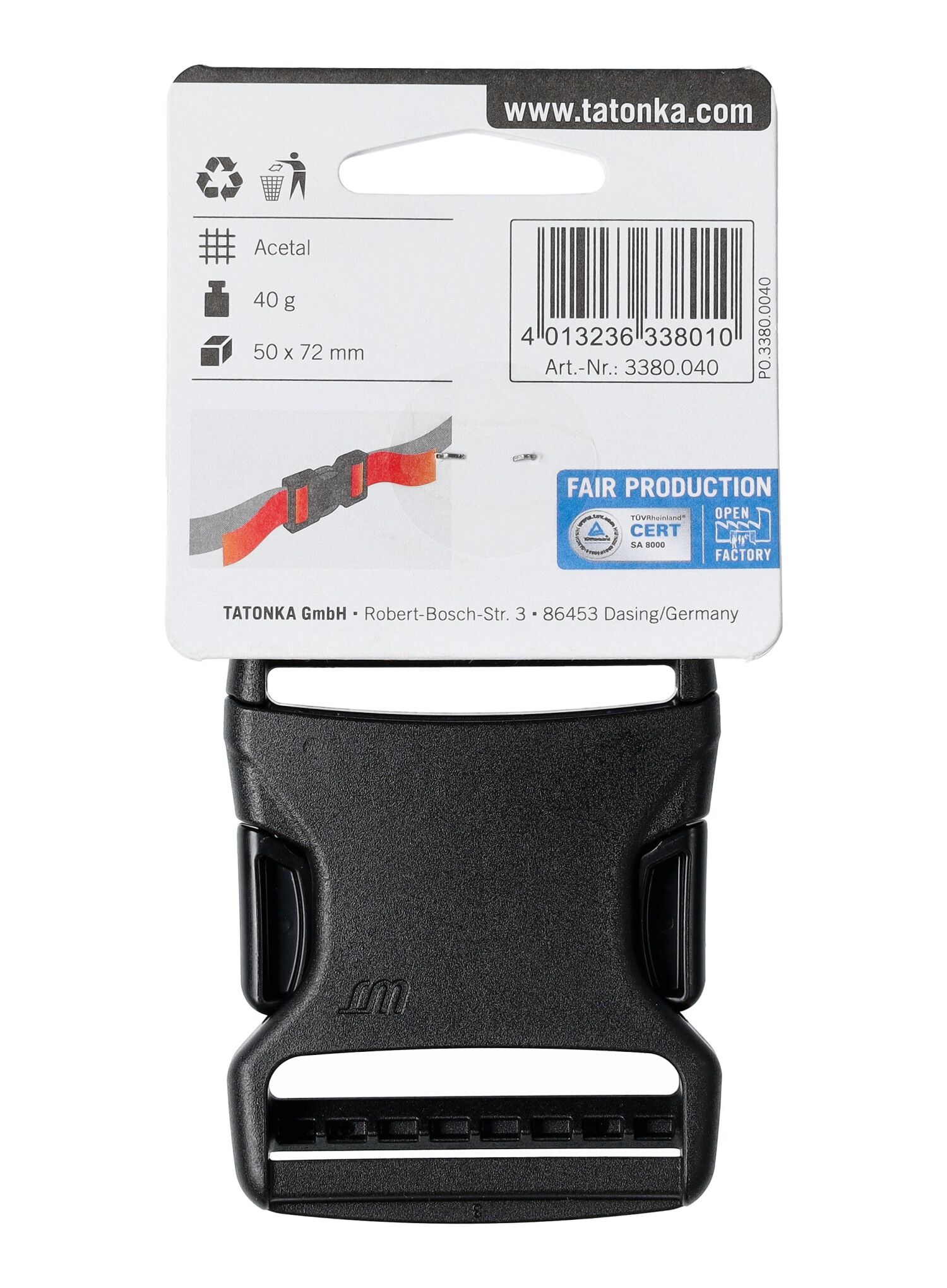 Kljuka Tatonka SR-Buckle 50 mm - black
