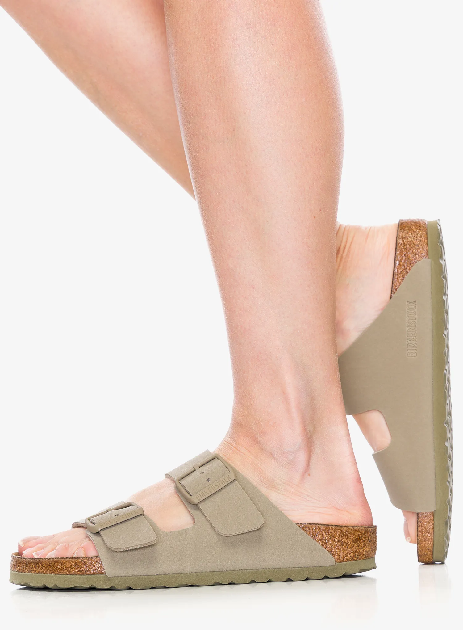 Ženski natikači Birkenstock Arizona Birko-Flor - faded khaki