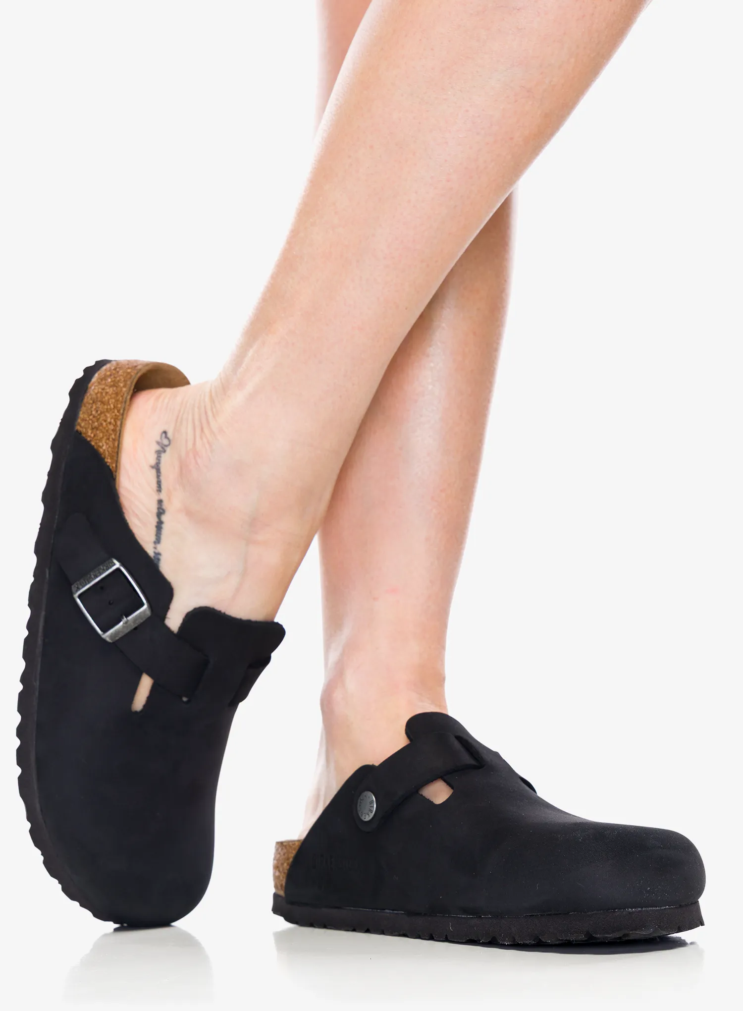 Ženski natikači Birkenstock Boston Leather Oiled - black