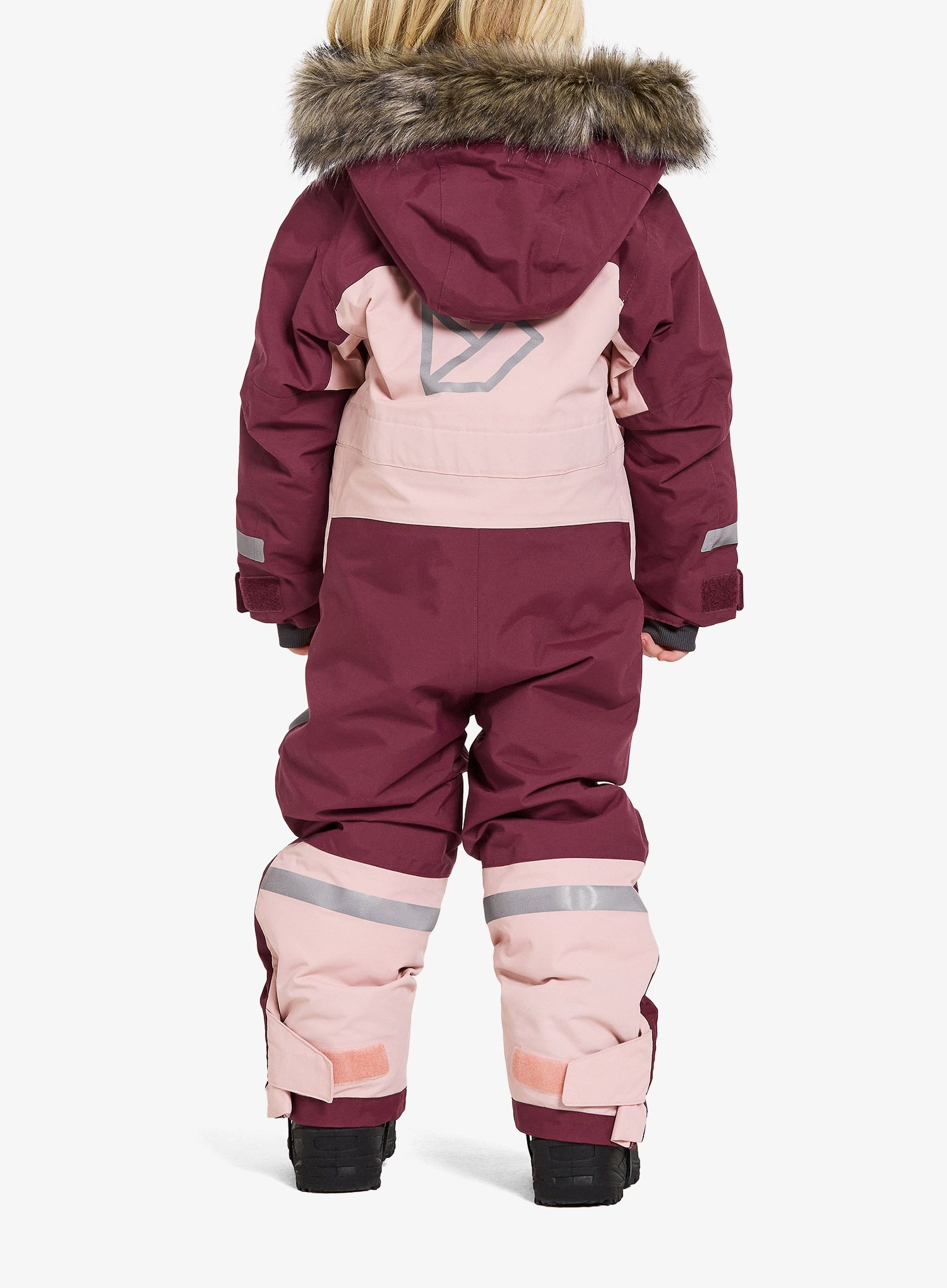 Kombinezoni za deklice Didriksons Bjarven Coverall 3 - dusty pink