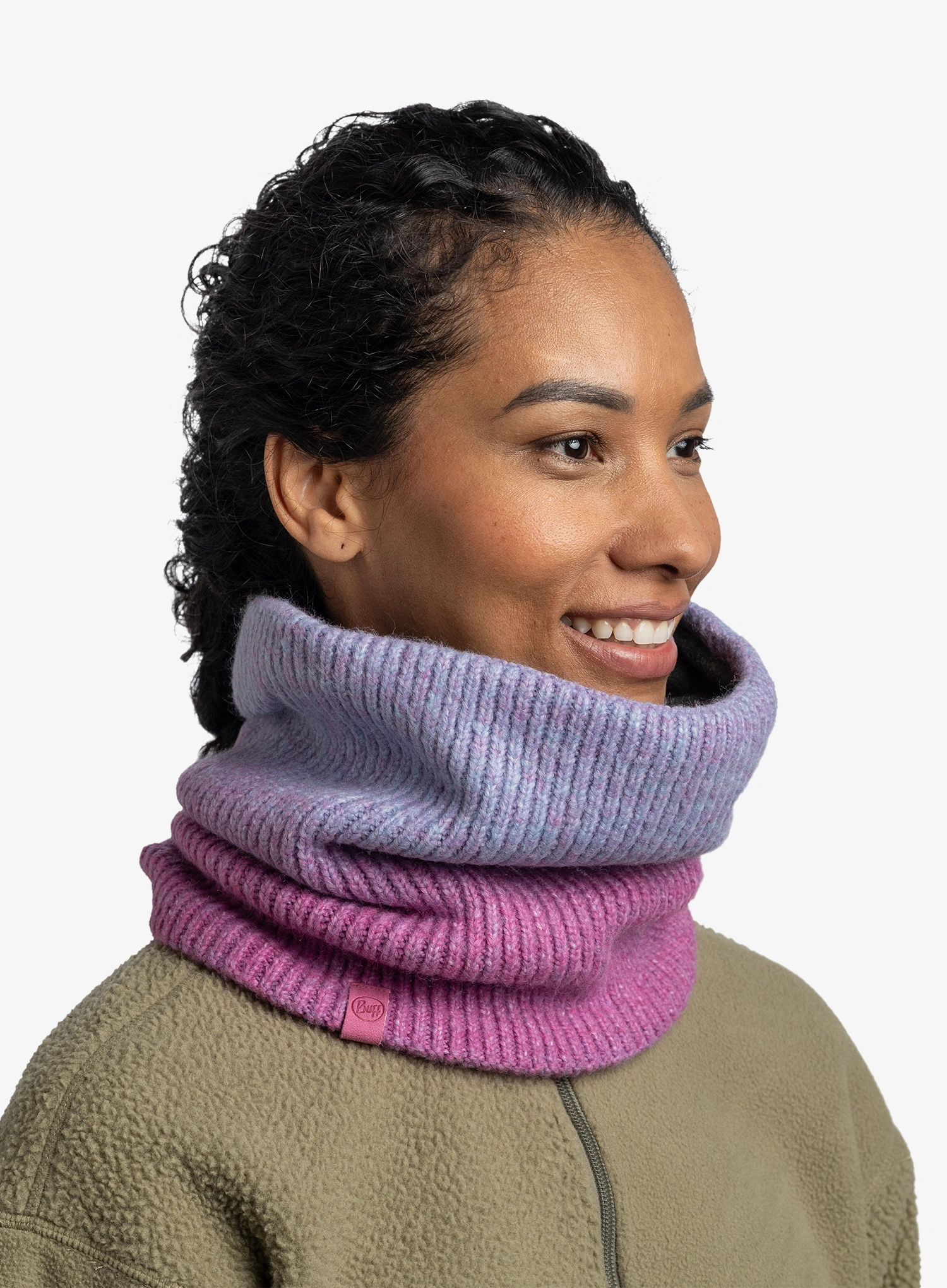 Šal za vrat Buff Knitted Fleece Neckwarmer Marin - orchid