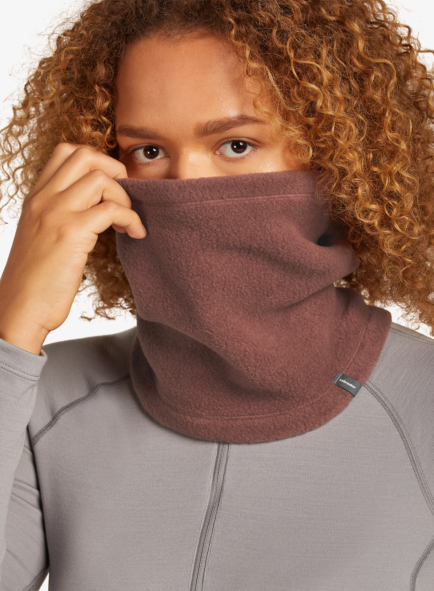 Šal za vrat Icebreaker Merino Blend 800 RealFleece Classic Pile Chute - carob