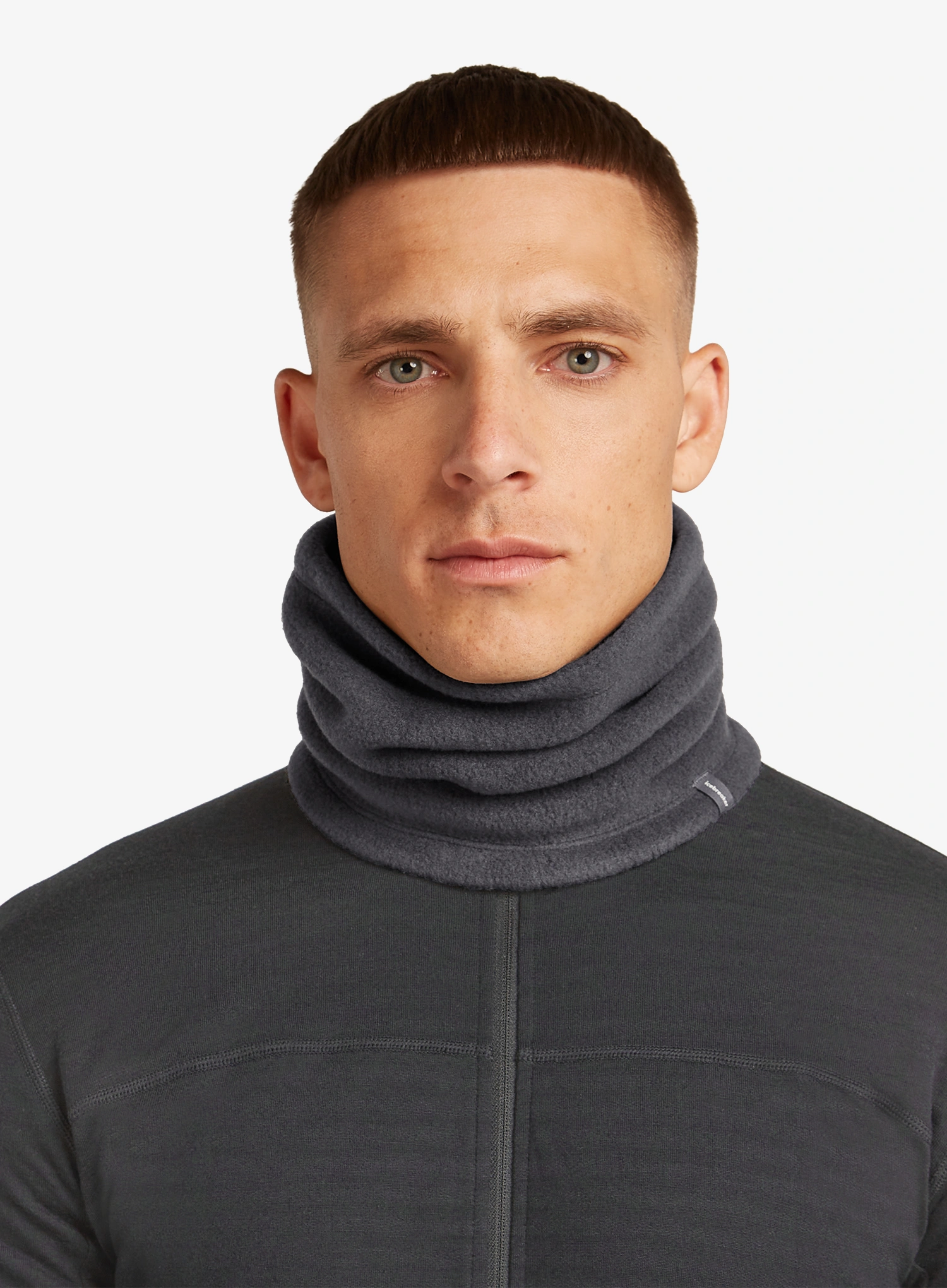 Šal za vrat Icebreaker Merino Blend 800 RealFleece Classic Pile Chute - obsidian