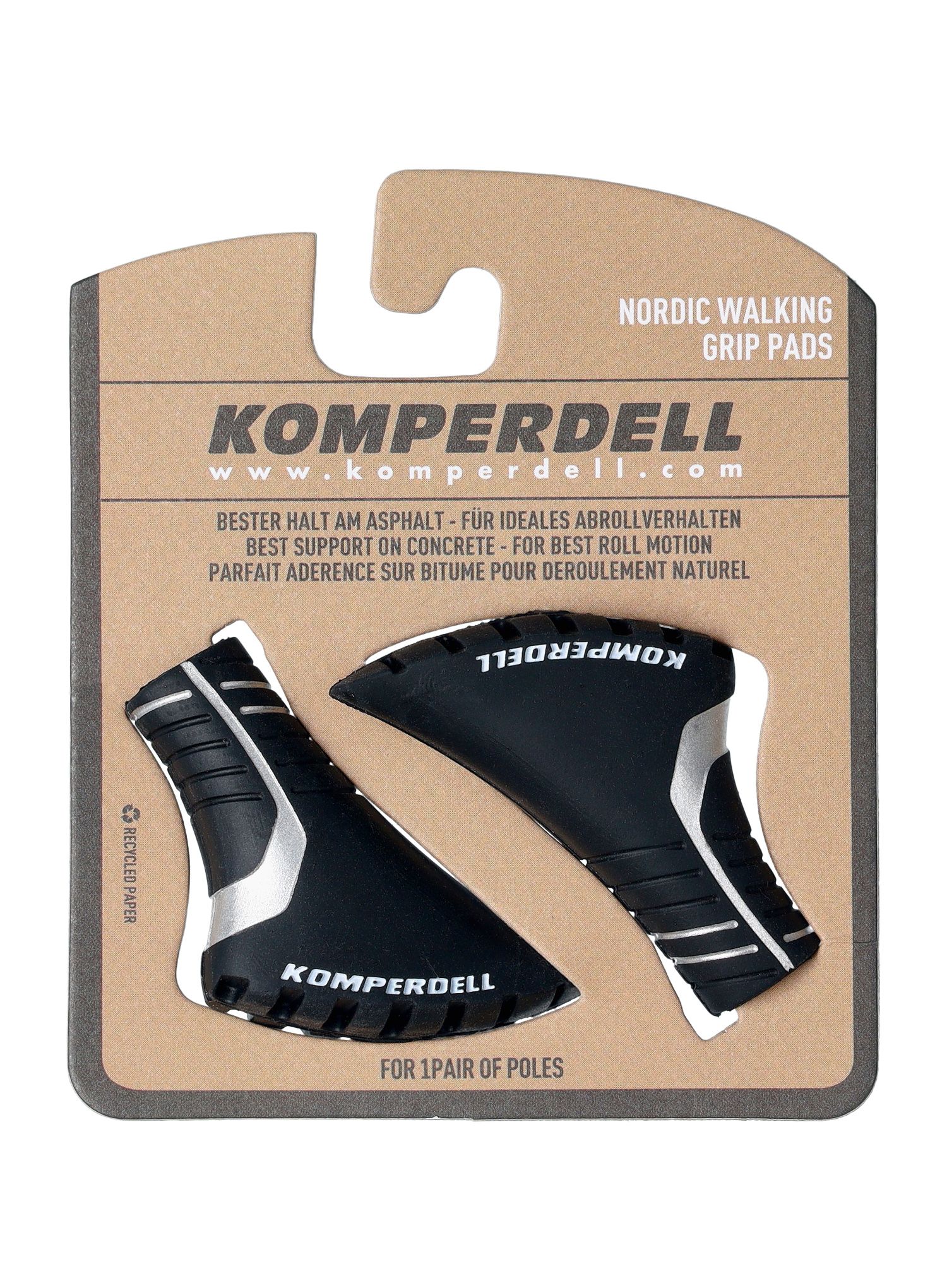 Nastavki za palice Komperdell Nordic Walking Pad - black/silver