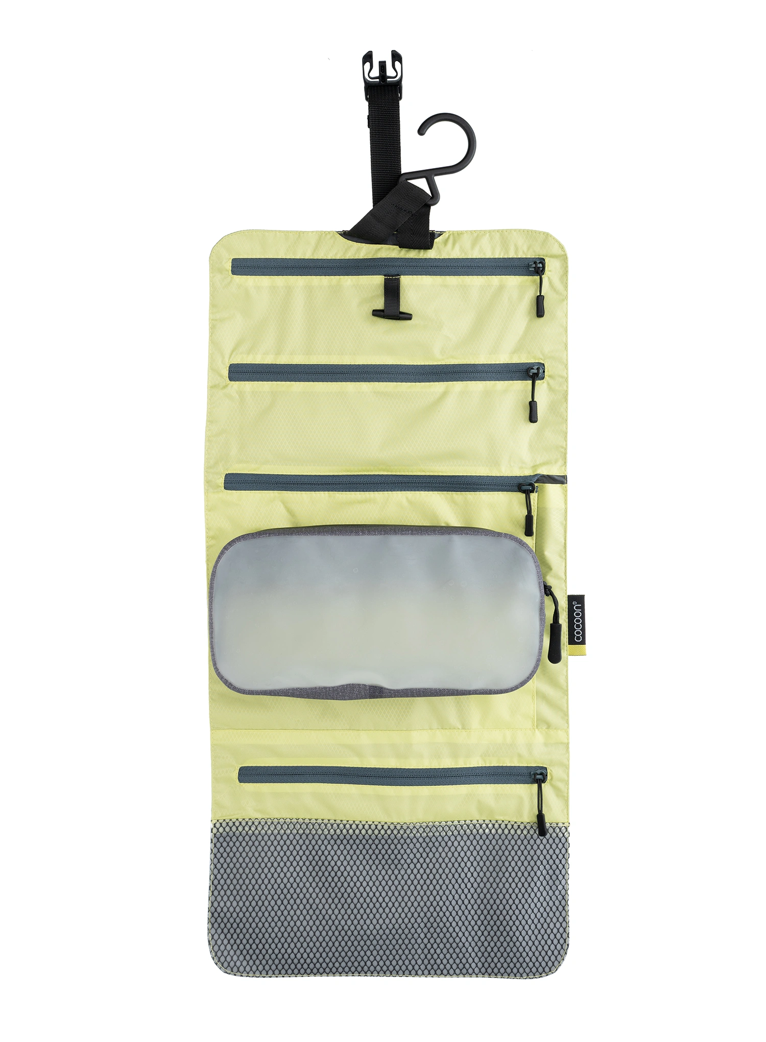 Kozmetična torbica Cocoon Hanging Toiletry Kit - Minimalist - Light - star grey/ wild lime