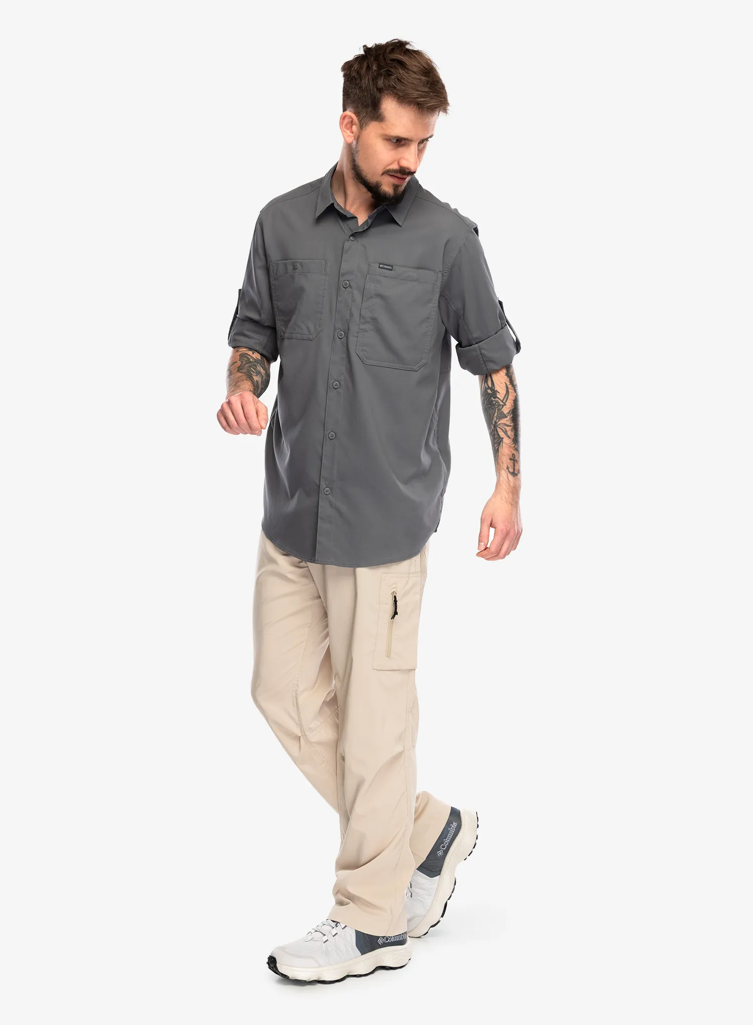 Srajca Columbia Silver Ridge Utility II LS Shirt - city grey