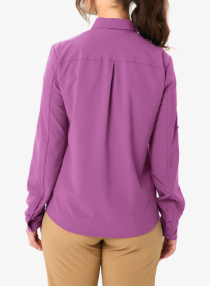 Ženska srajca Vaude Rosemoor LS Shirt IV - magenta