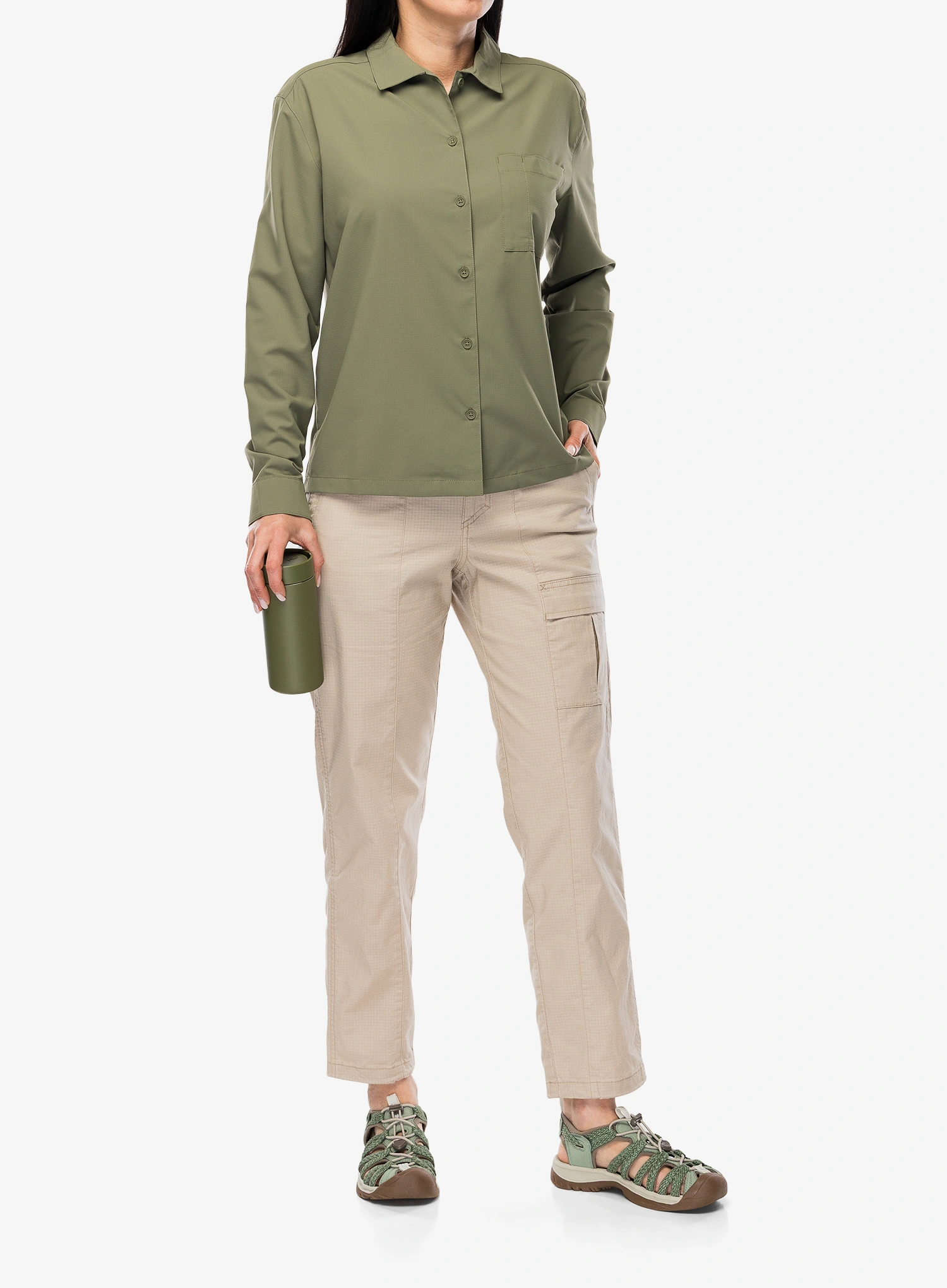 Ženska srajca proti komarjem Royal Robbins Expedition III L/S - fiddlehead